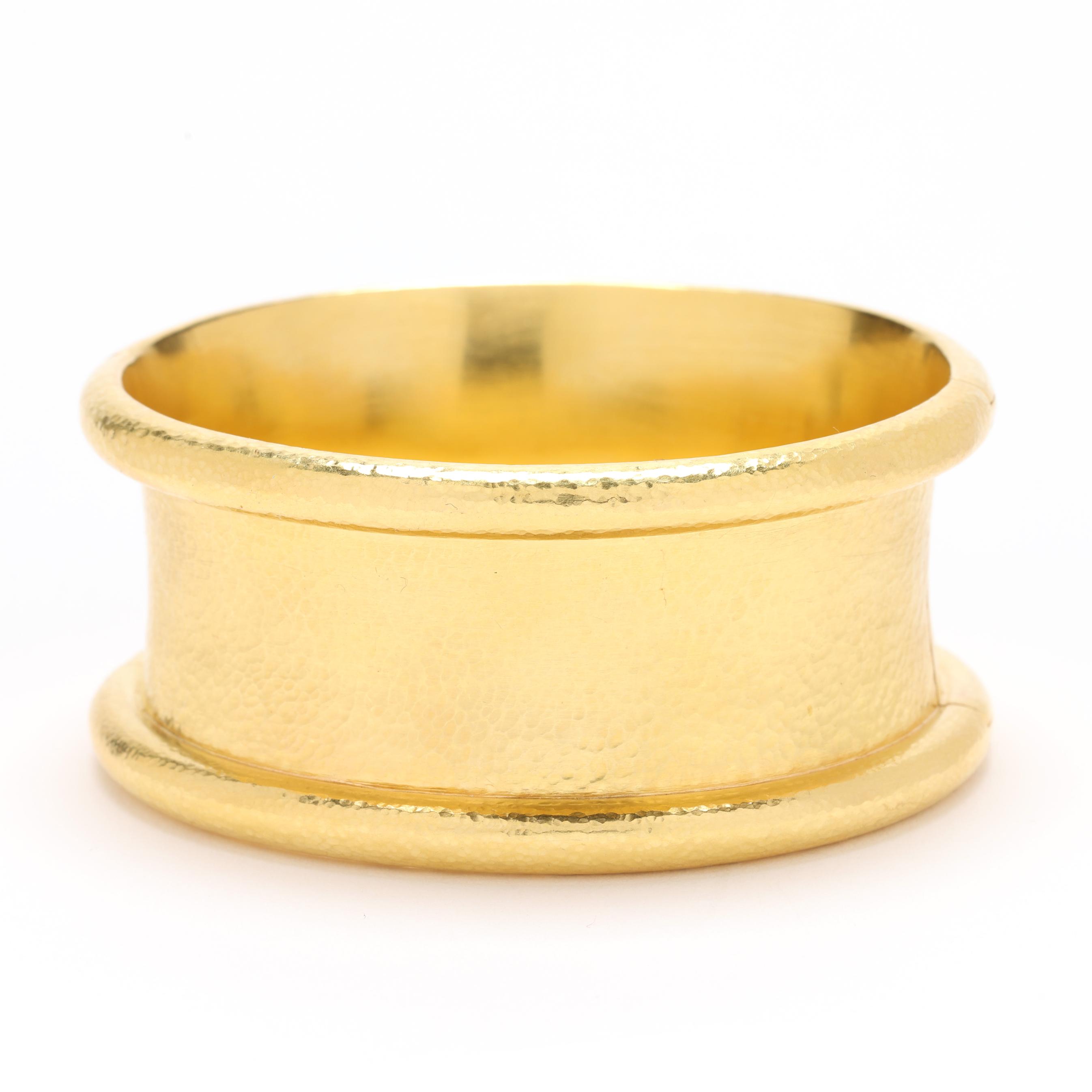 Wide Gold <i>Amulet</i> Bangle Bracelet, Elizabeth Locke