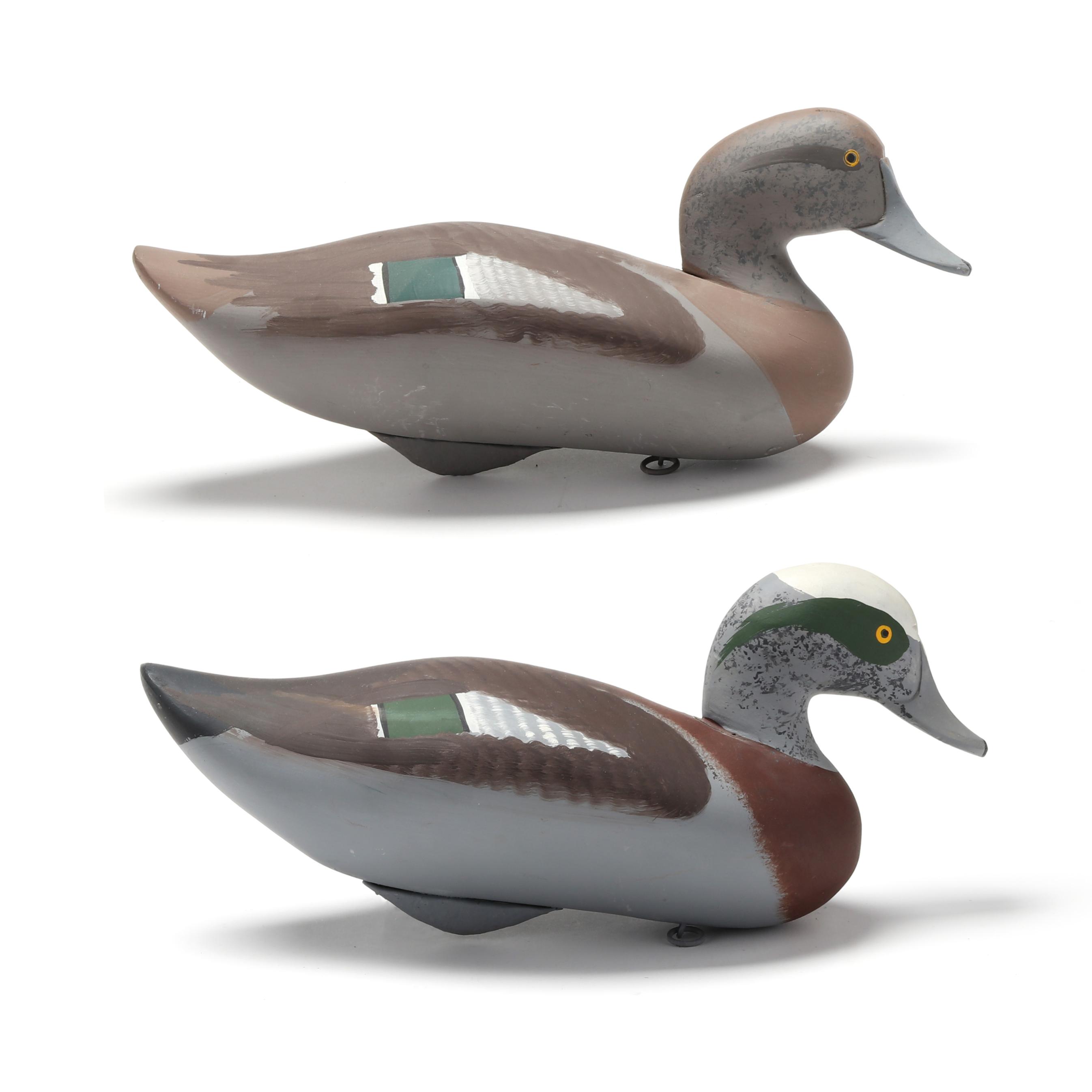 H&O SC WING TOP 50 シャーク サメ Captain Harry Jobes (MD, 1936-2019), Pair of Green-Winged Teal