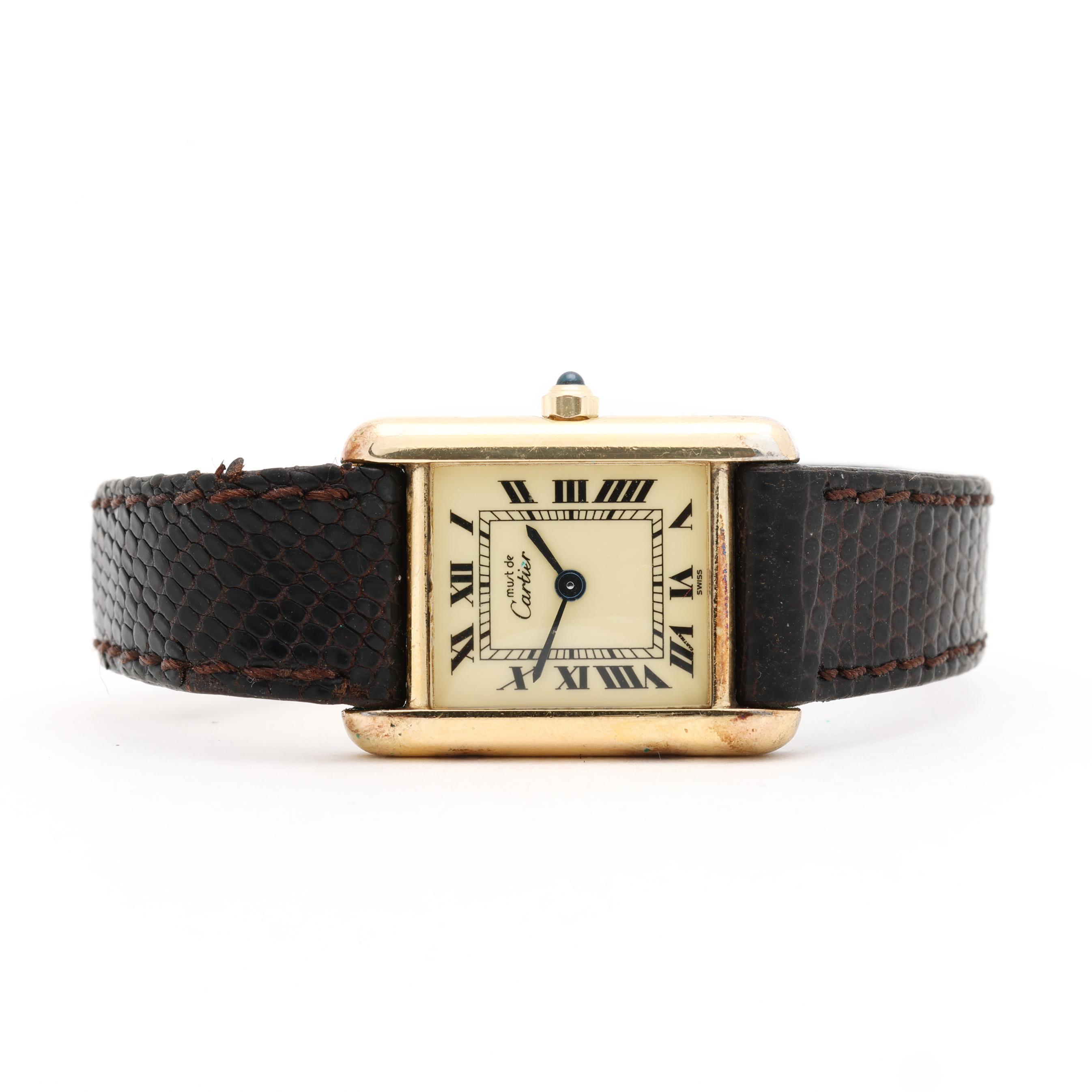 Vermeil Tank must de Cartier Watch, Cartier (Lot 5331 