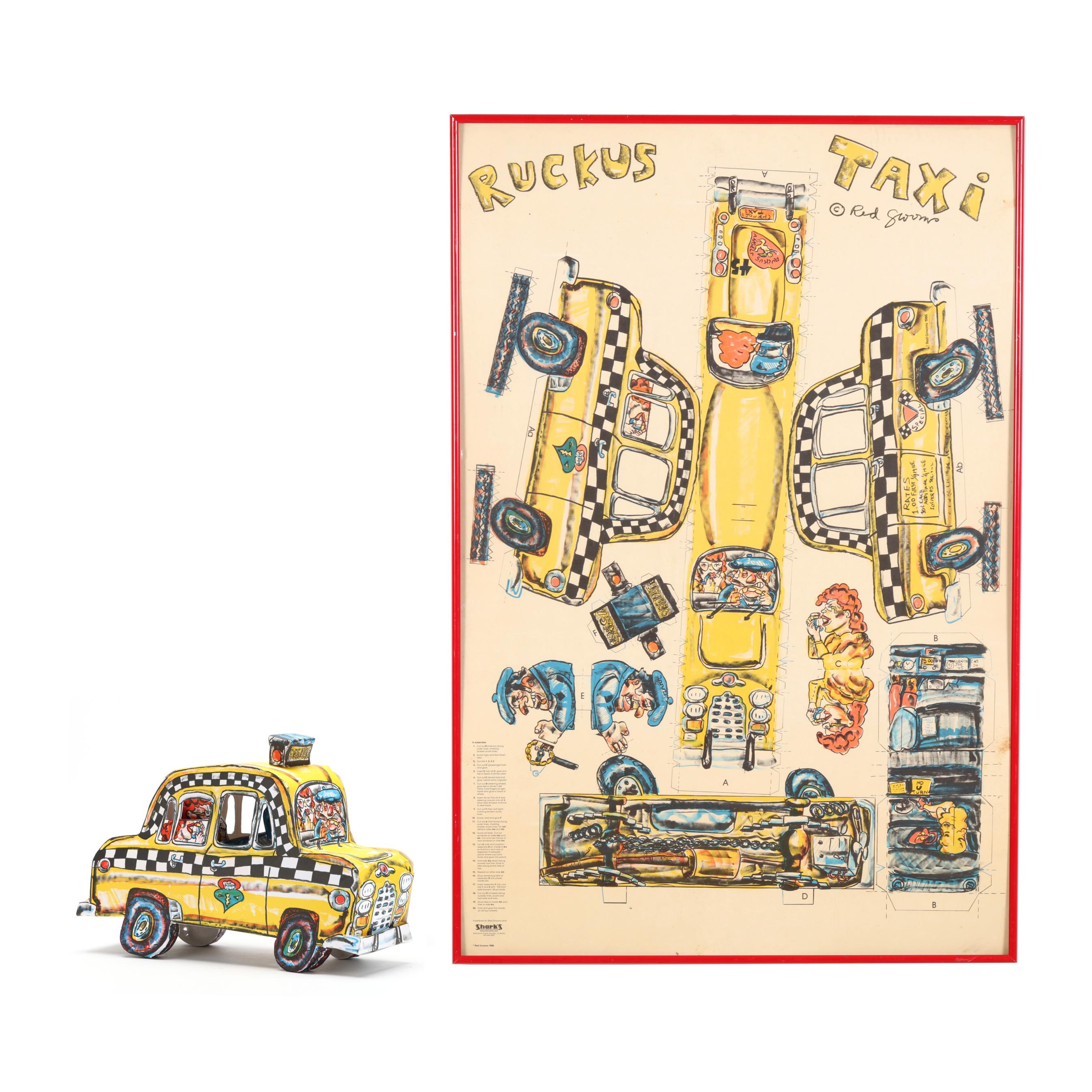 Red Grooms (American, b. 1937), Ruckus Taxi (Two Works) (Lot 5017