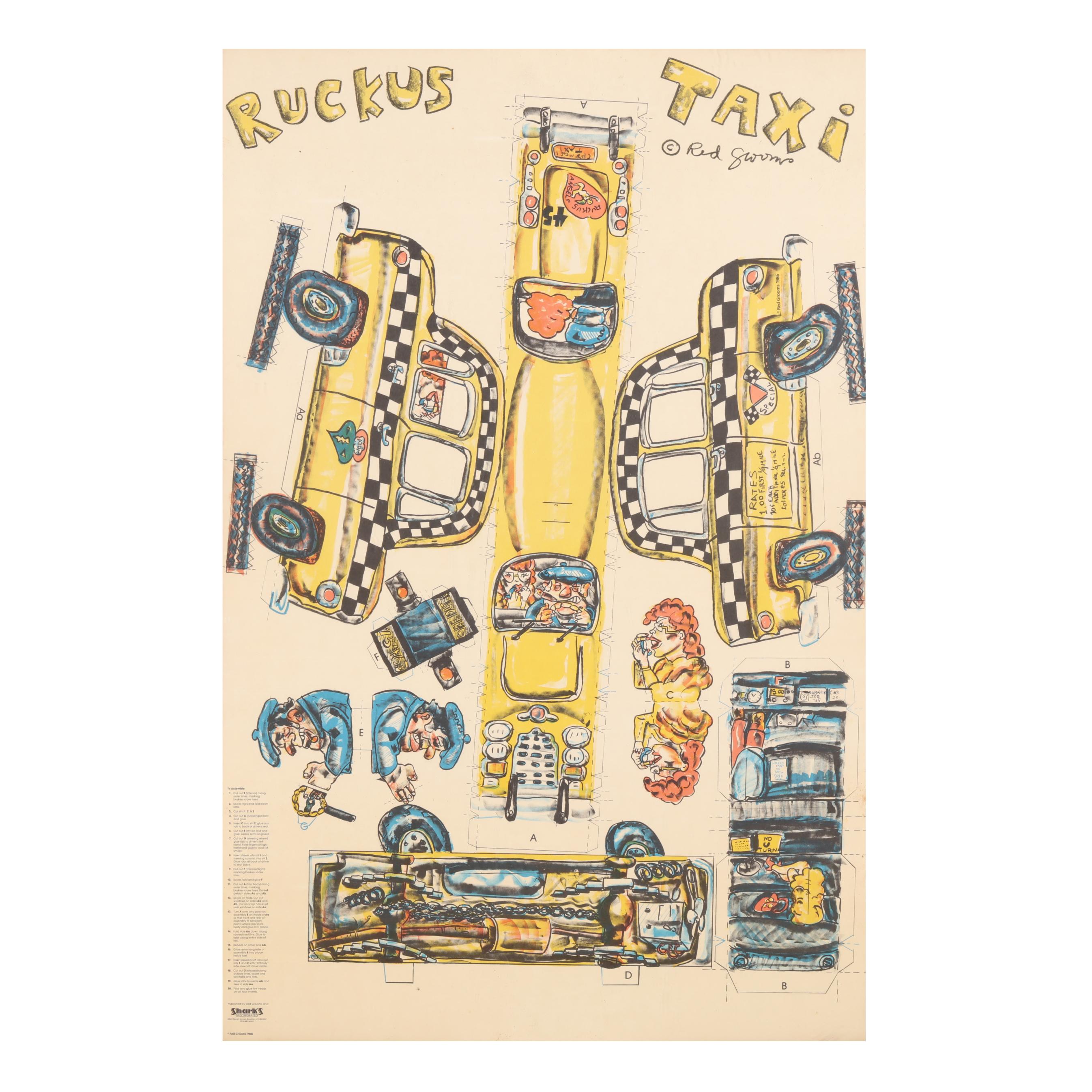 Red Grooms (American, b. 1937), Ruckus Taxi (Two Works) (Lot 5017