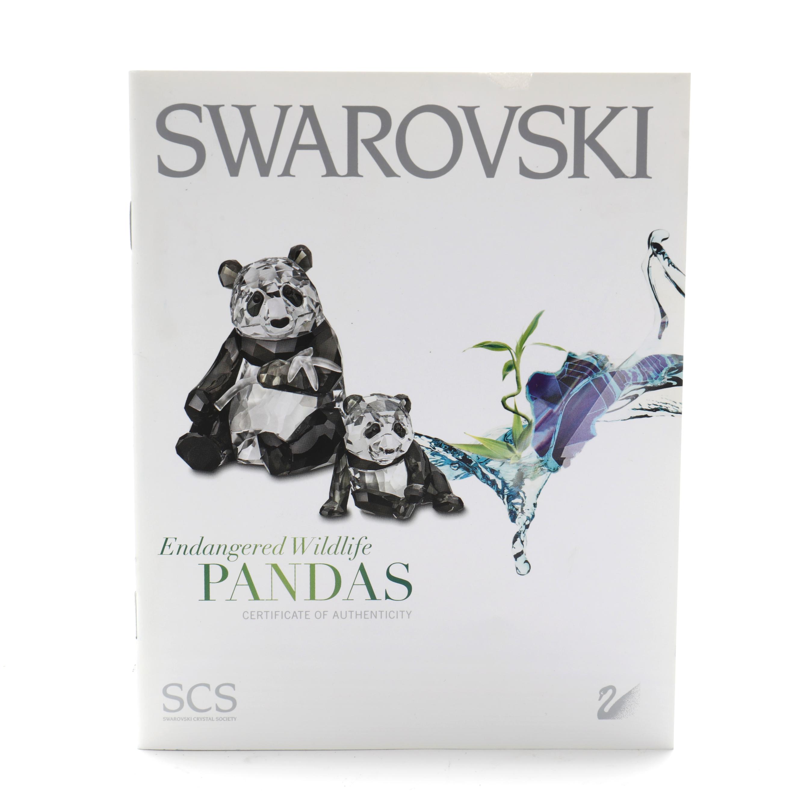 Three Swarovski Crystal Pandas (Lot 1312 - May Estate AuctionMay