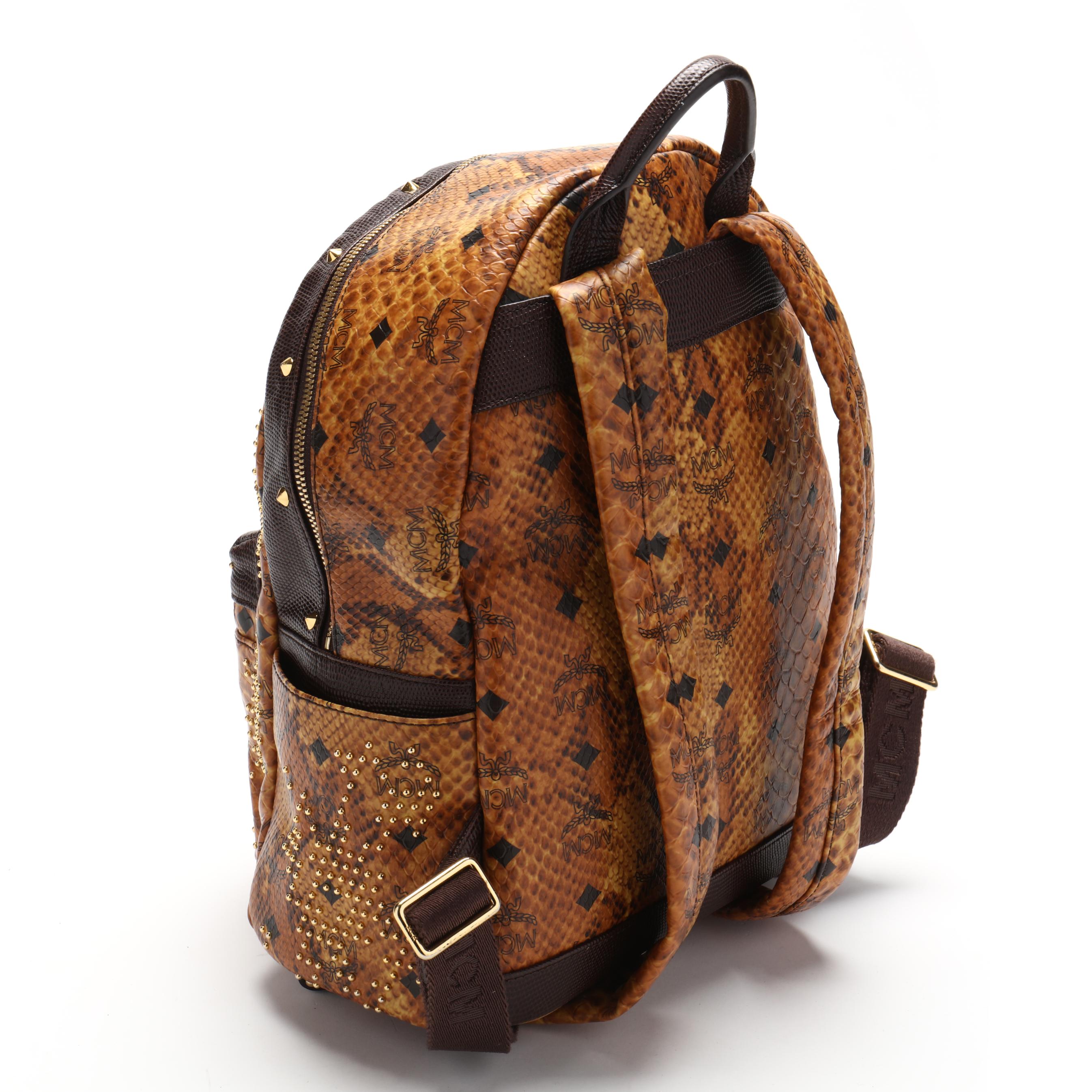 Printed Leather Stark Studded Backpack, MCM (Lot 5393