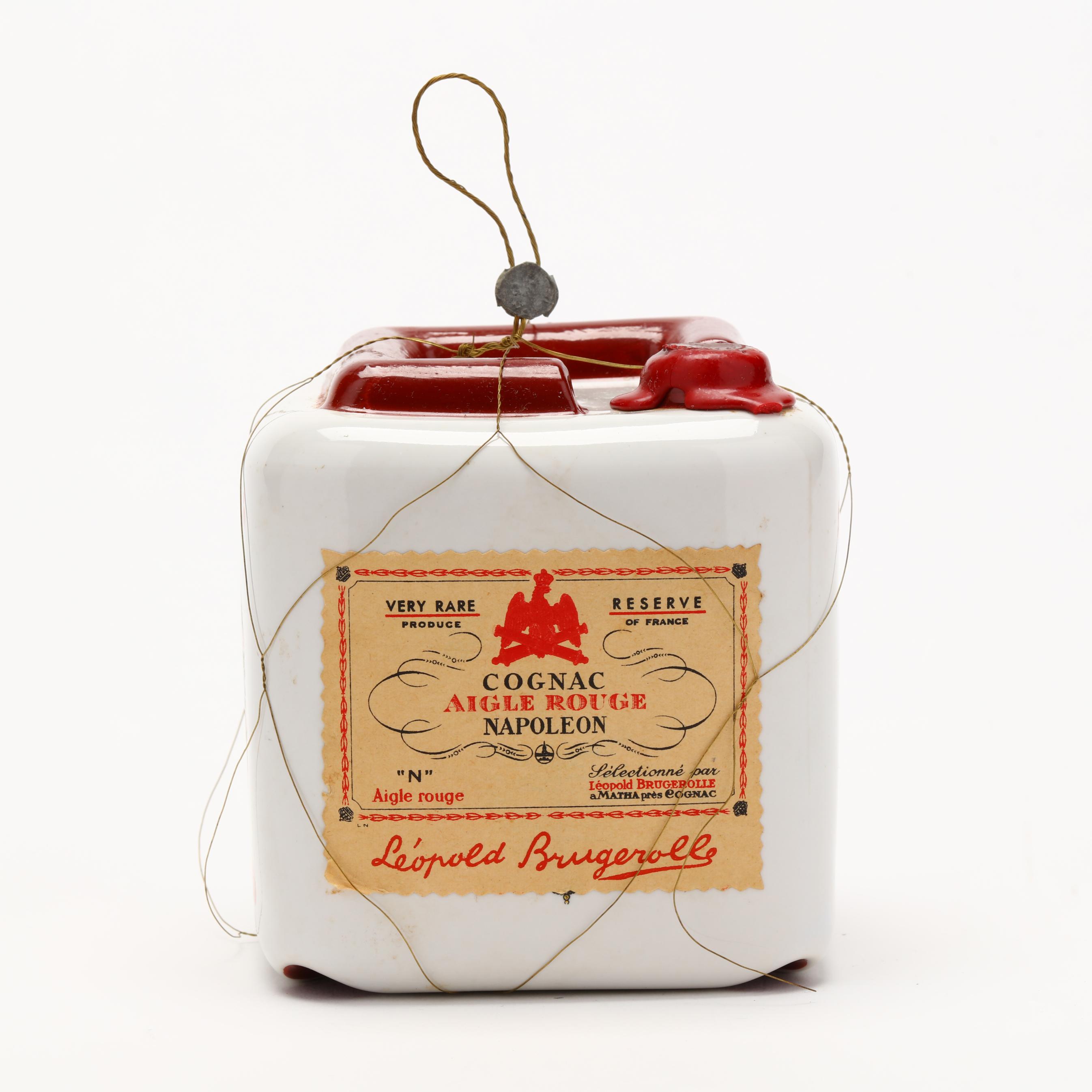 Napoleon Aigle Rouge Cognac in Cubic Ceramic Ashtray (Lot 6129