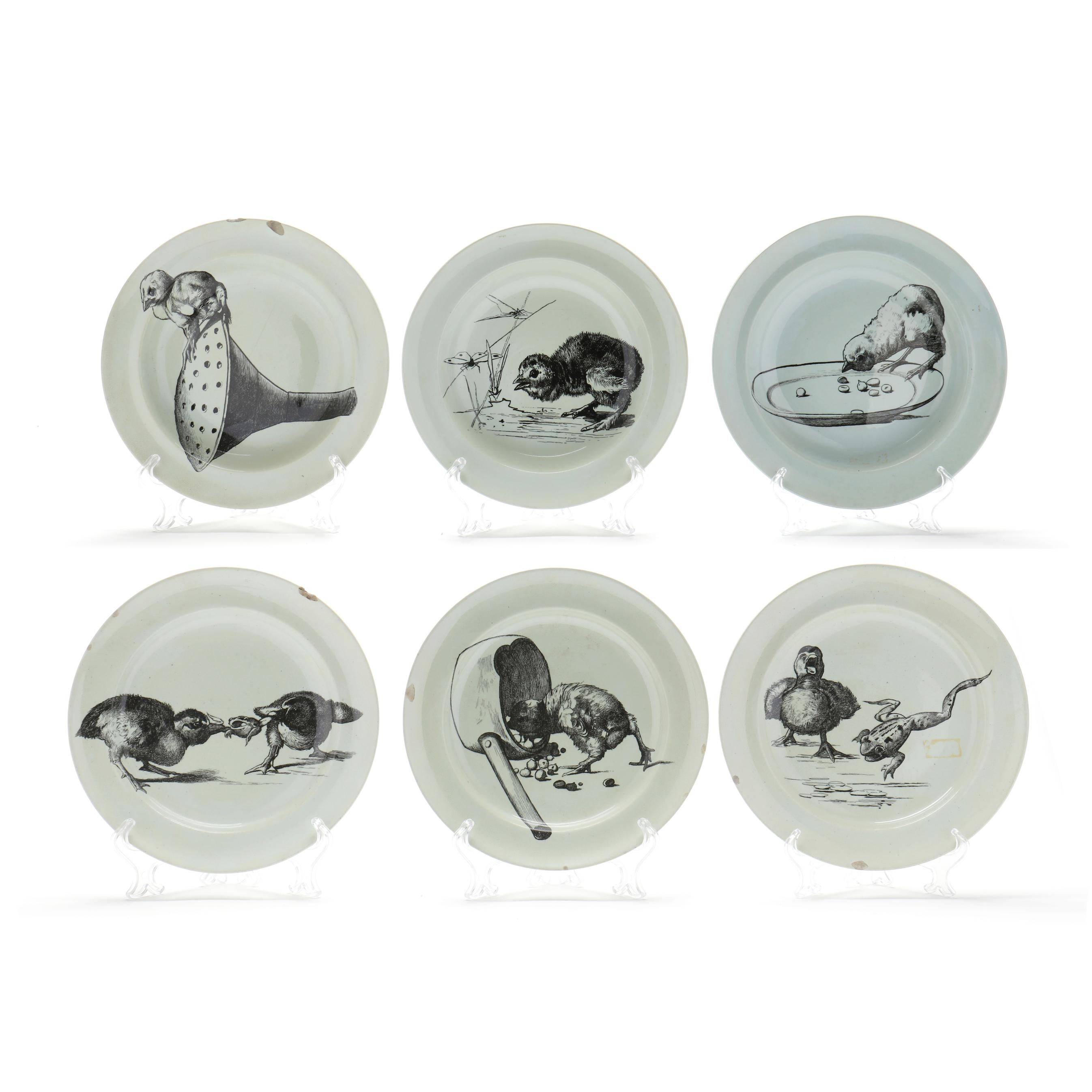 Six Minton Collector Plates, designed by Gustave Léonce (Lot 1110