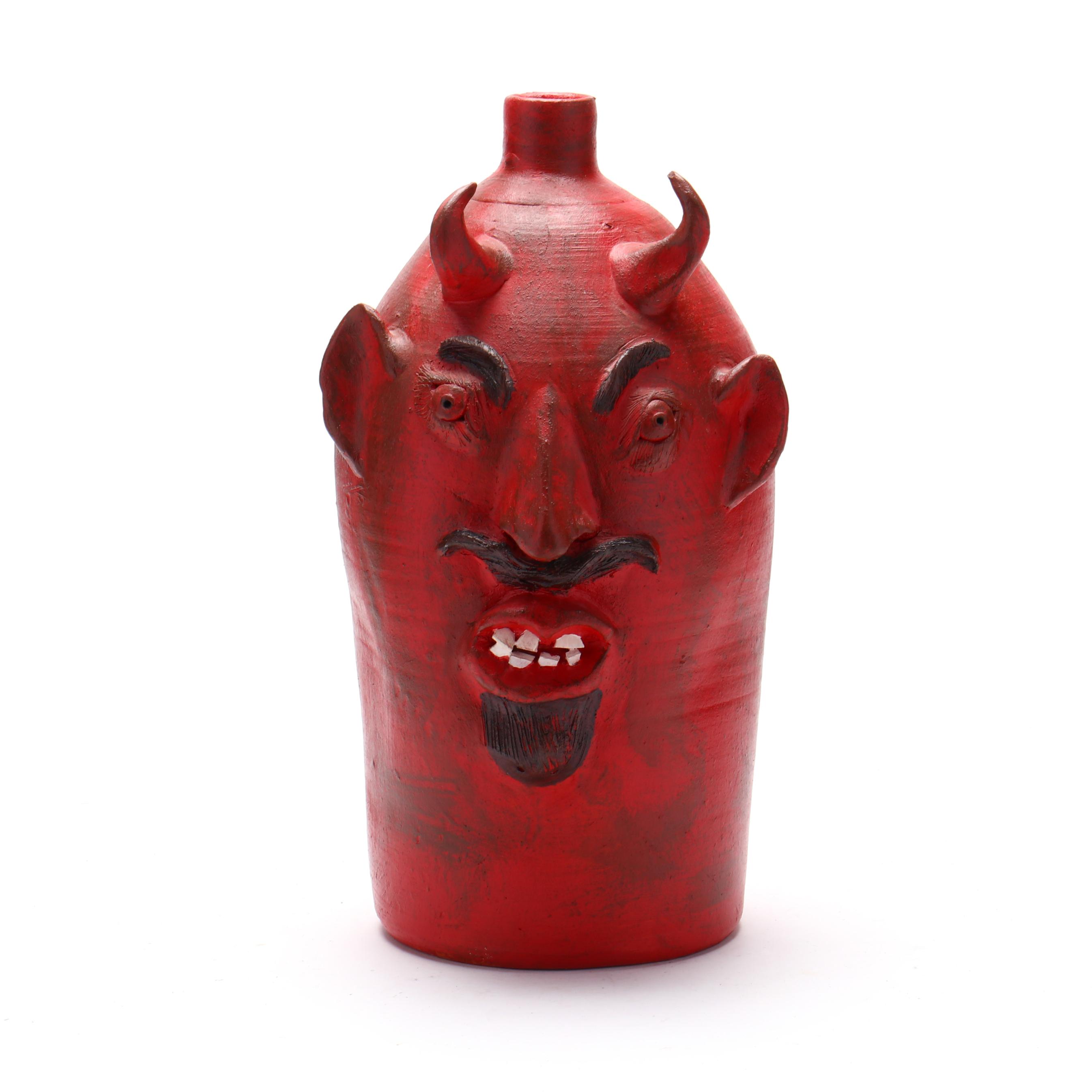 Louis D. Brown (Arden, NC), Large Devil Face Jug (Lot 2429