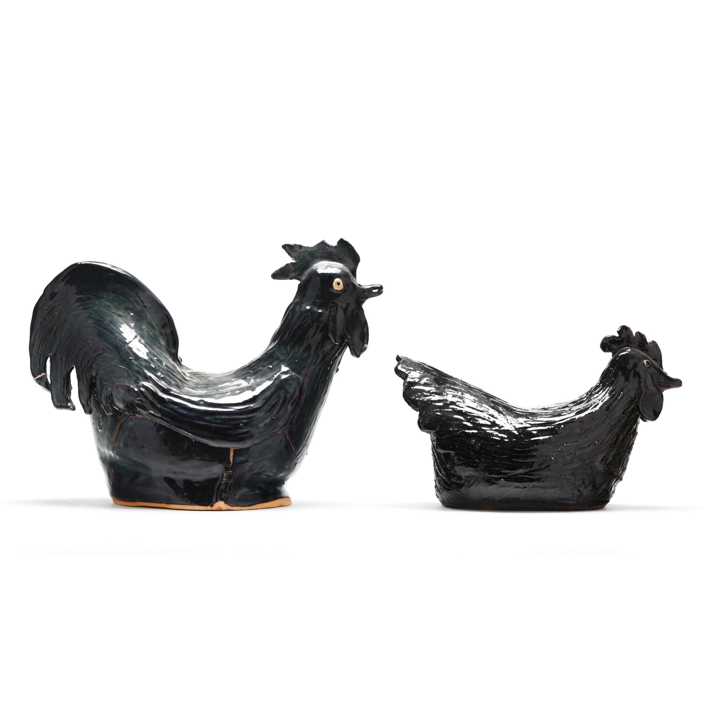 Jessie Meaders (Cleveland, GA), Two Roosters (Lot 2256 - Memorial