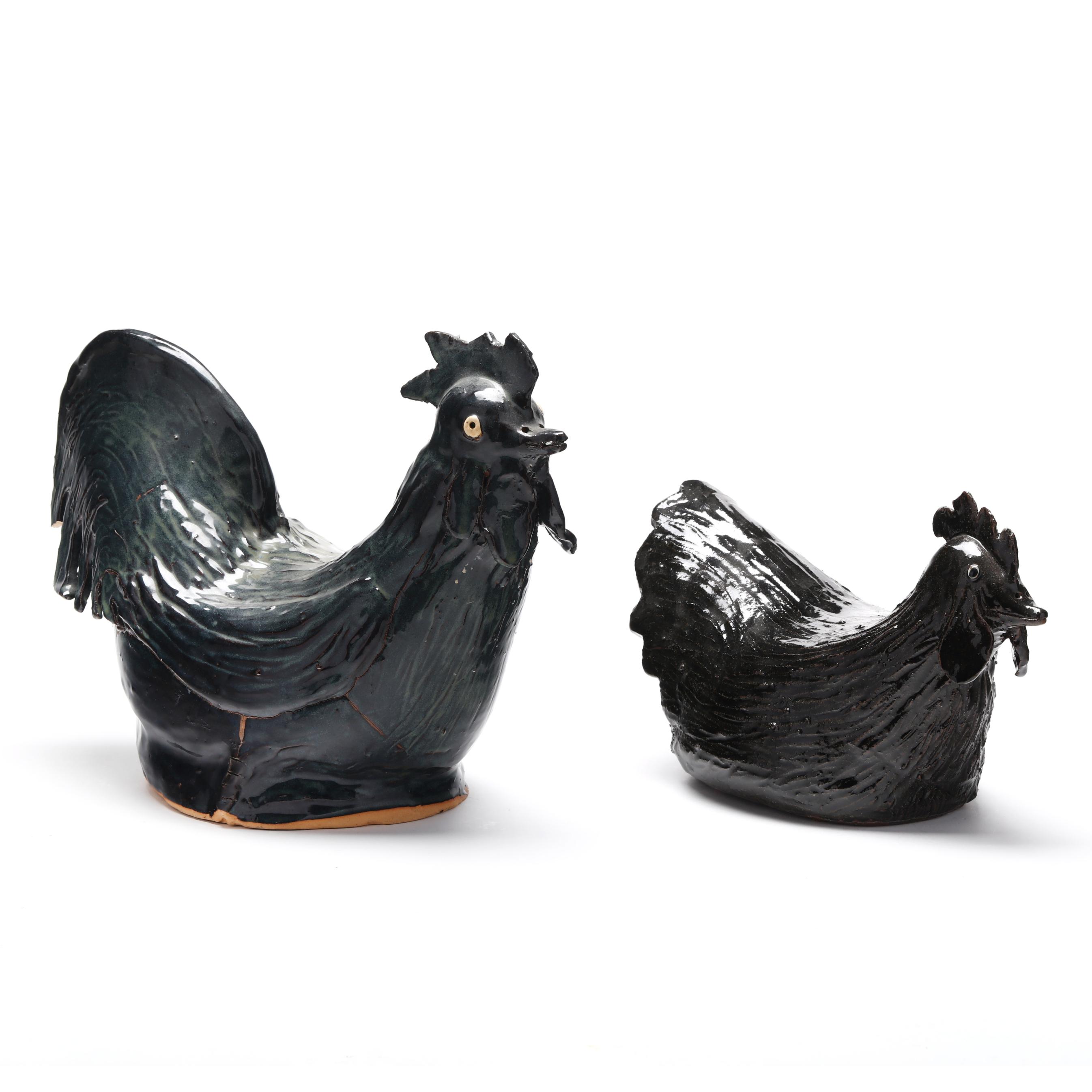 Jessie Meaders (Cleveland, GA), Two Roosters (Lot 2256 - Memorial
