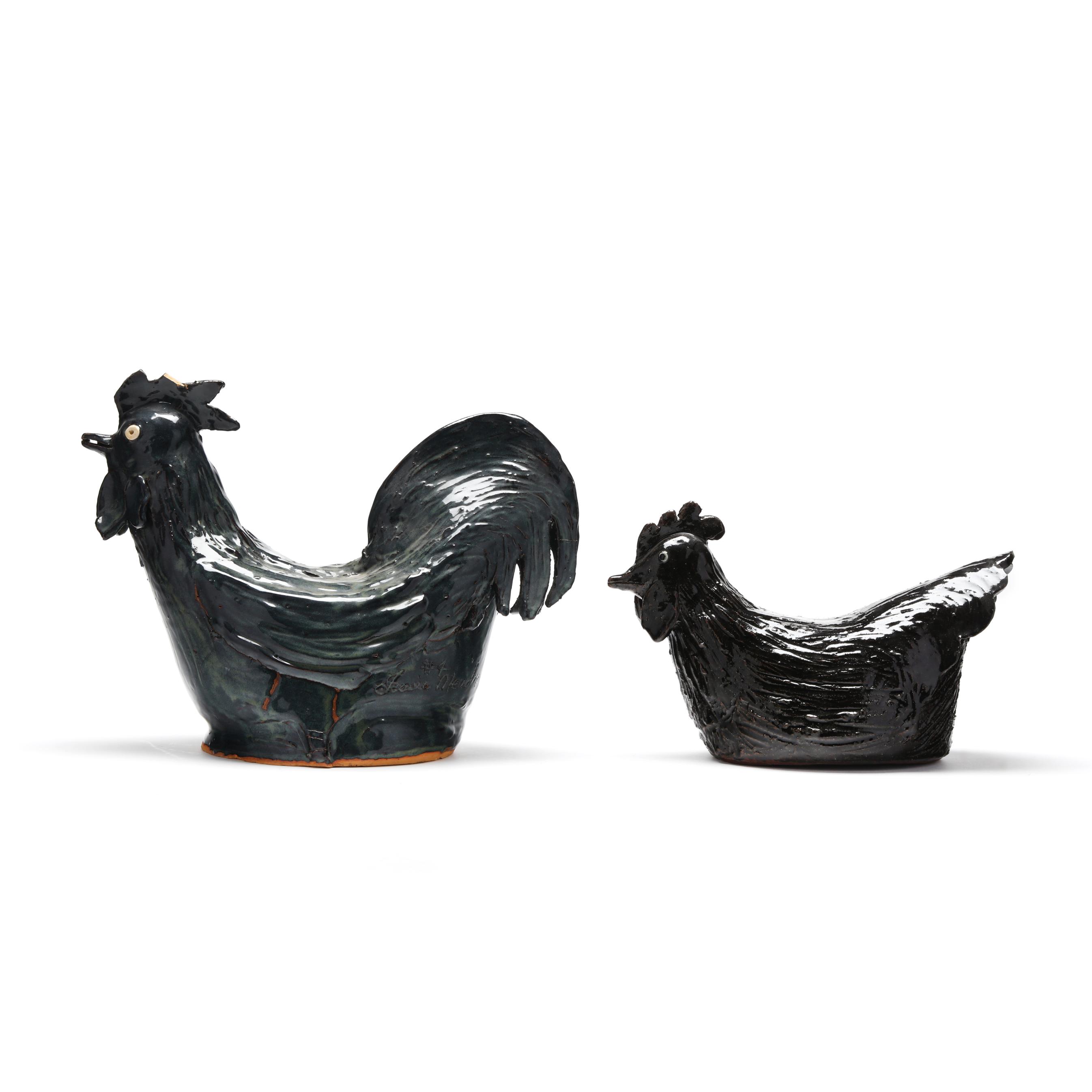Jessie Meaders (Cleveland, GA), Two Roosters (Lot 2256 - Memorial