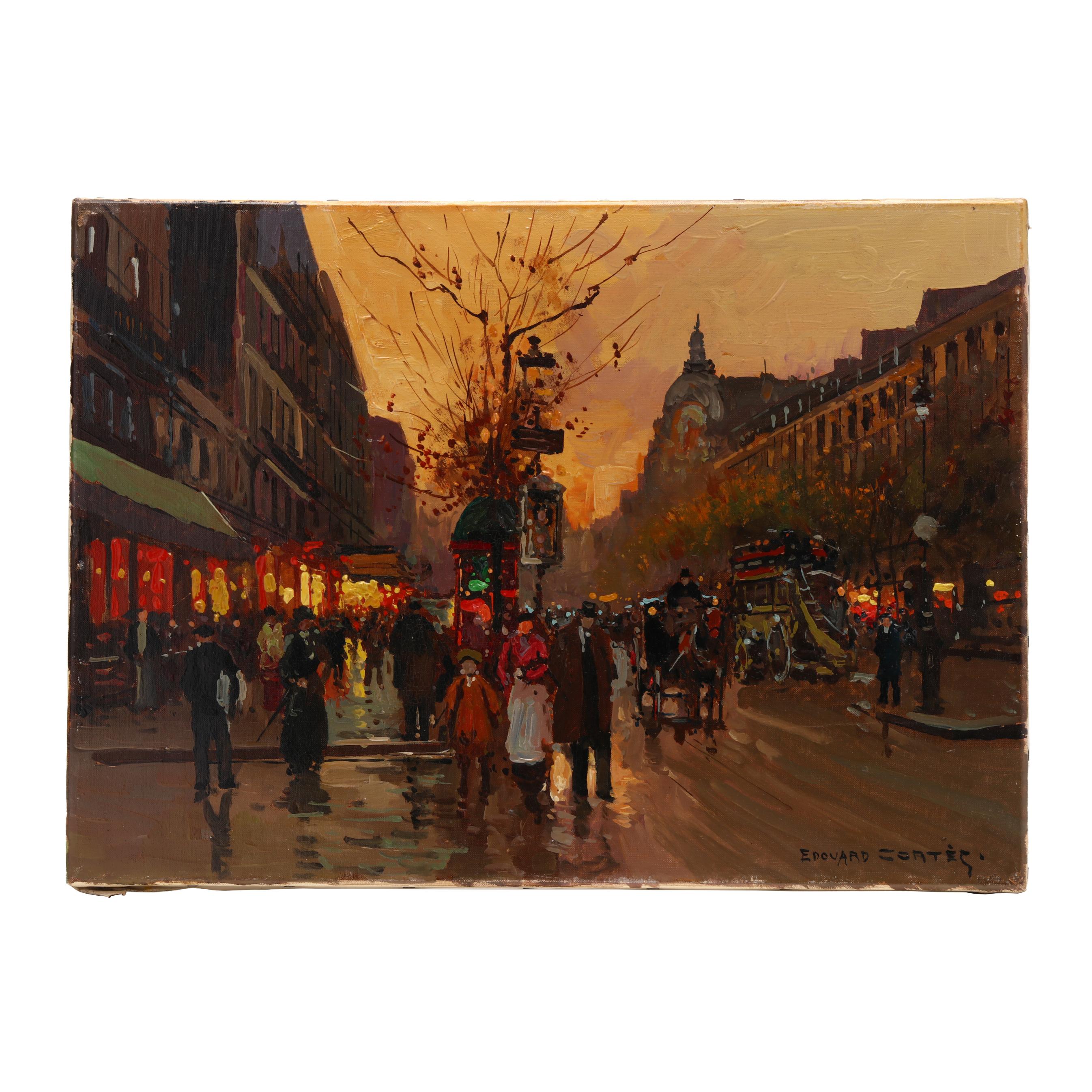 Edouard Léon Cortès (French, 1882-1969), Boulevard des Italiens à
