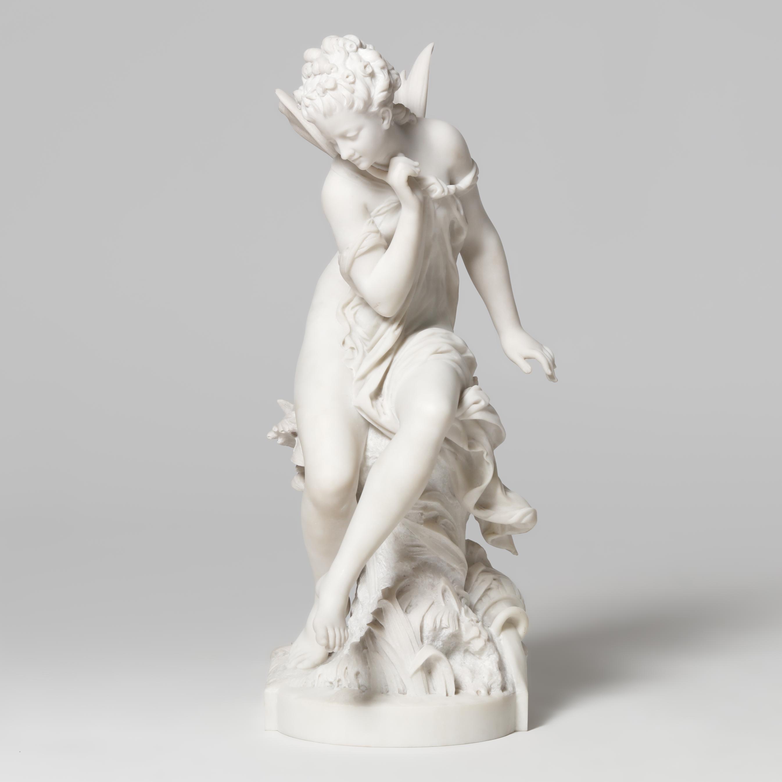 Fausto Biggi (Italian, 19th Century), Carved Marble Sculpture of