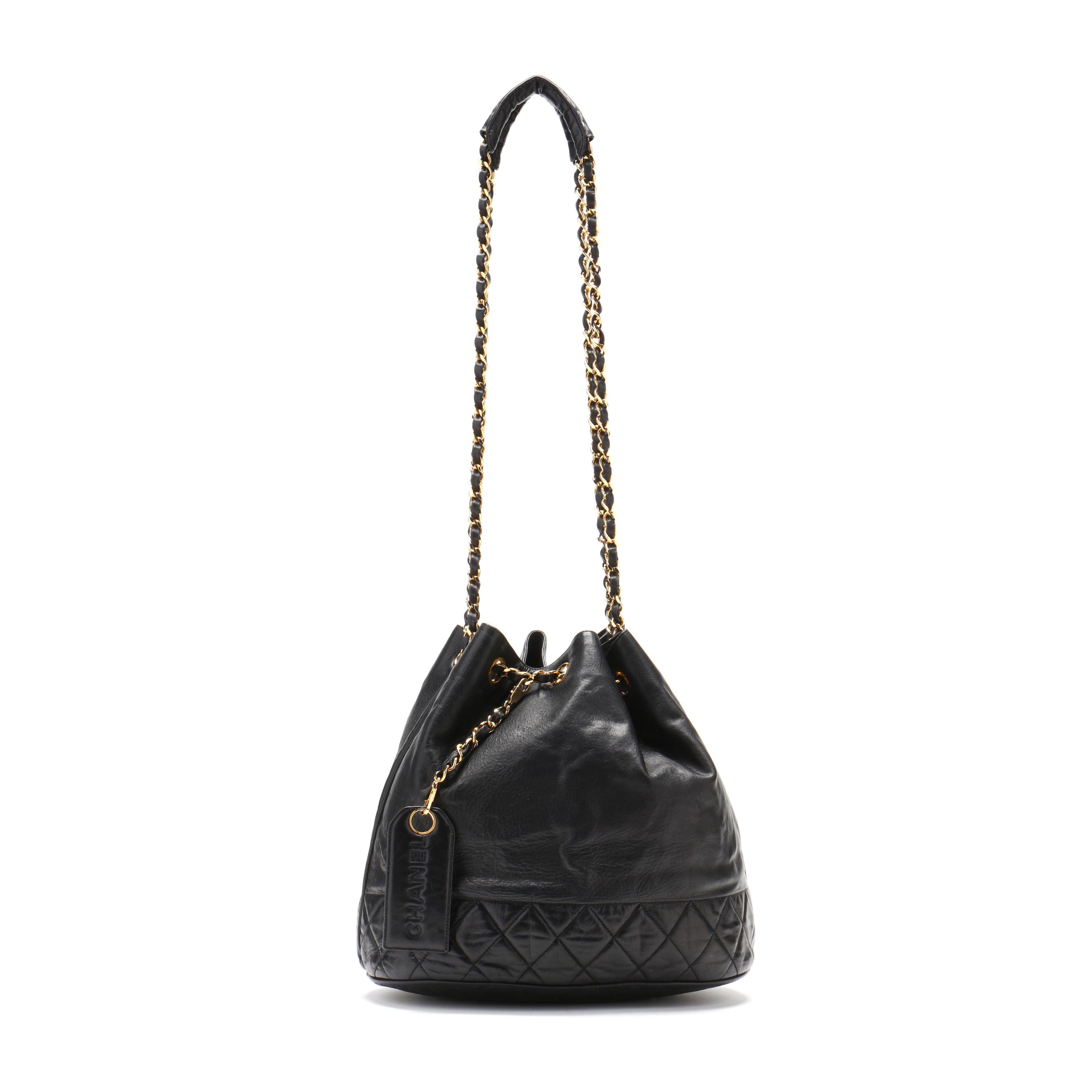 Leather Drawstring Bucket Bag, Chanel (Lot 5360 - Estate  display picture 1