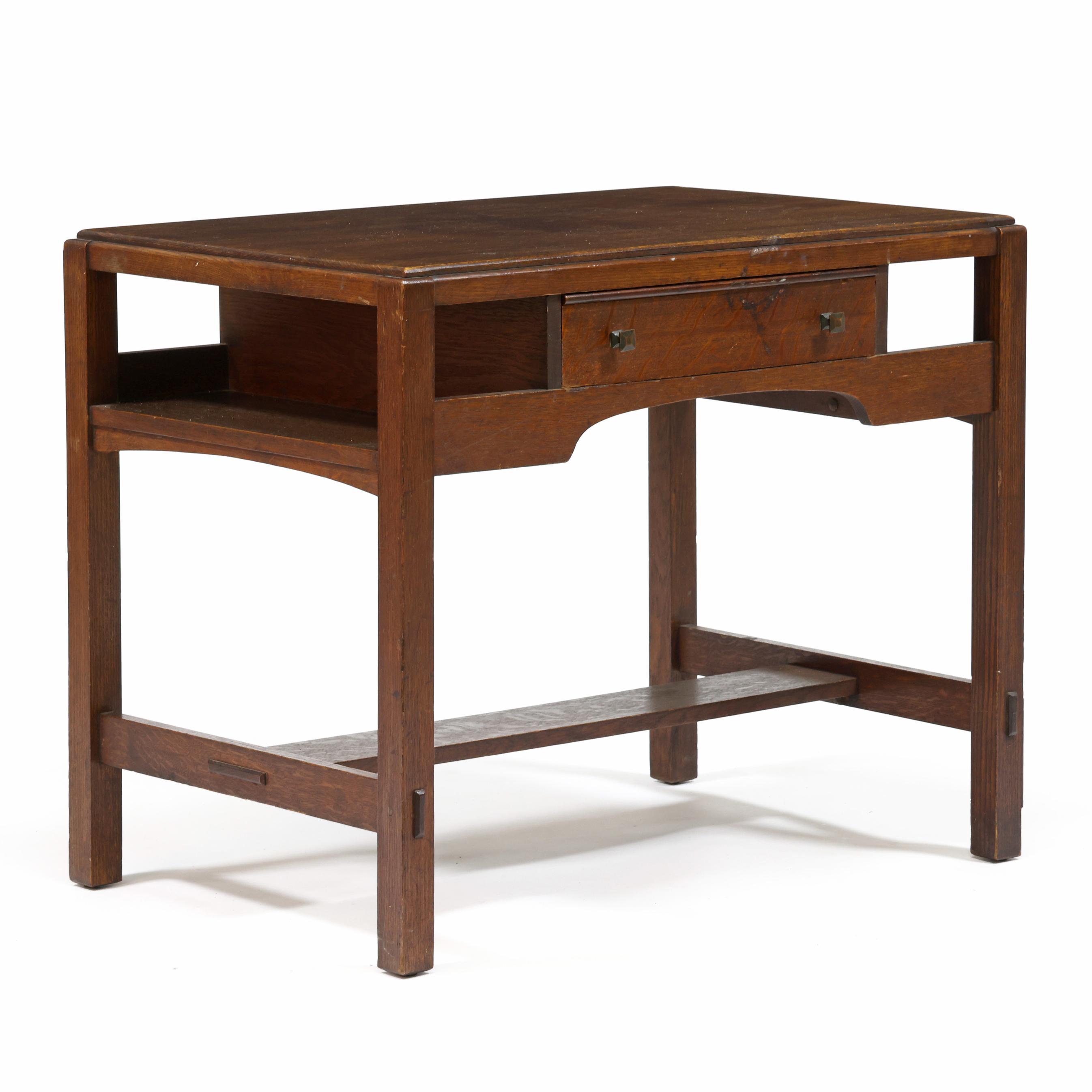 Charles Limbert (American, 1854-1923), Mission Oak Library Table