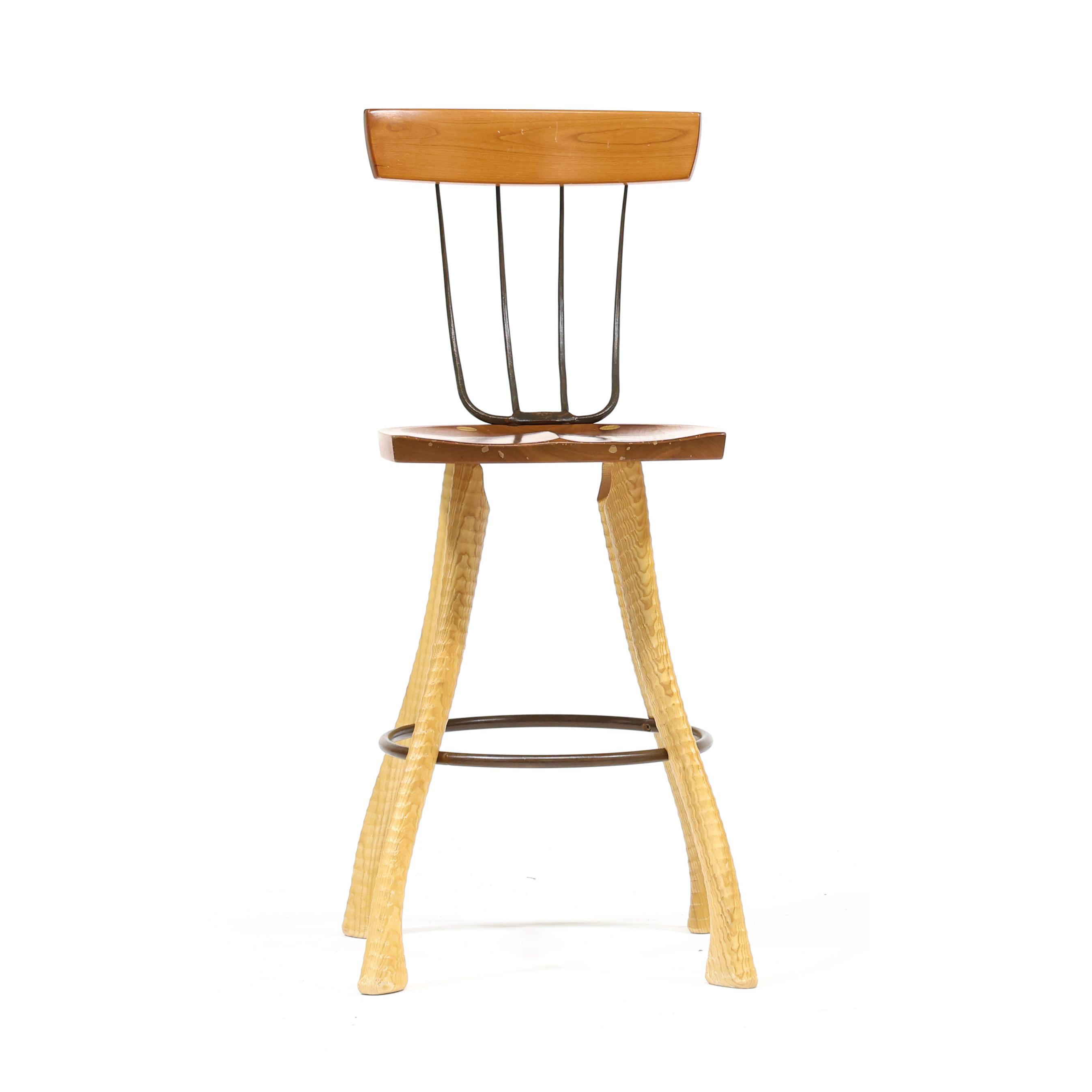 Bradford Woodworking, Pitchfork Barstool (Lot 1376 - September