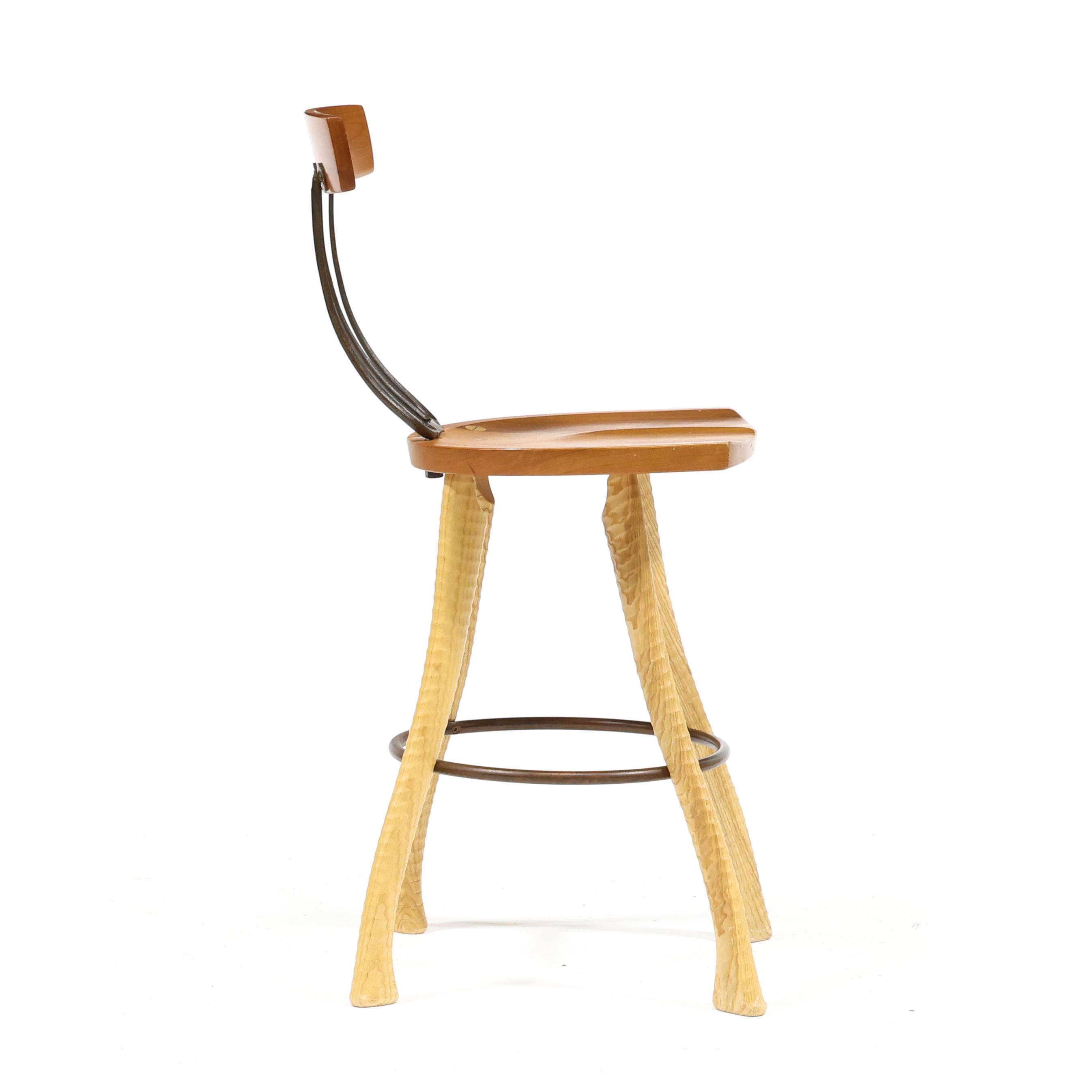 Bradford Woodworking, Pitchfork Barstool (Lot 1376 - September