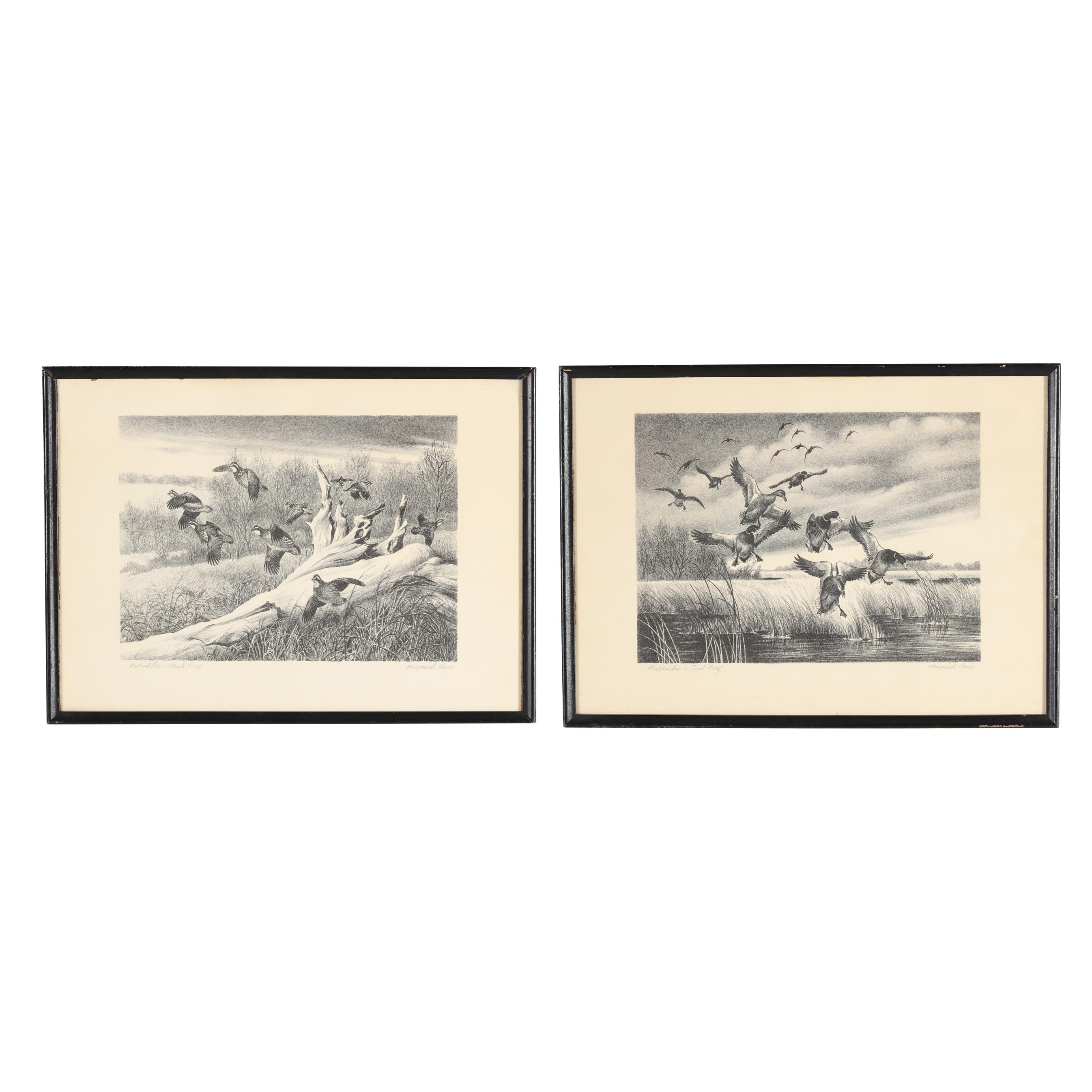 Maynard Reece (American, 1920-2020), Mallards / Bobwhites (Two