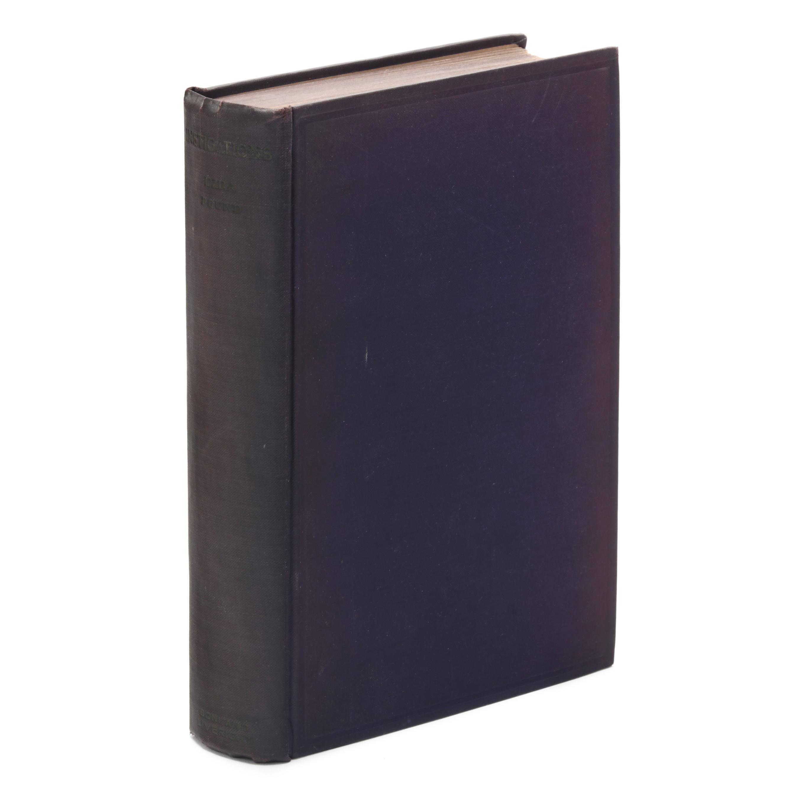 First Edition of Ezra Pound's Instigations, Signed and with Sketch