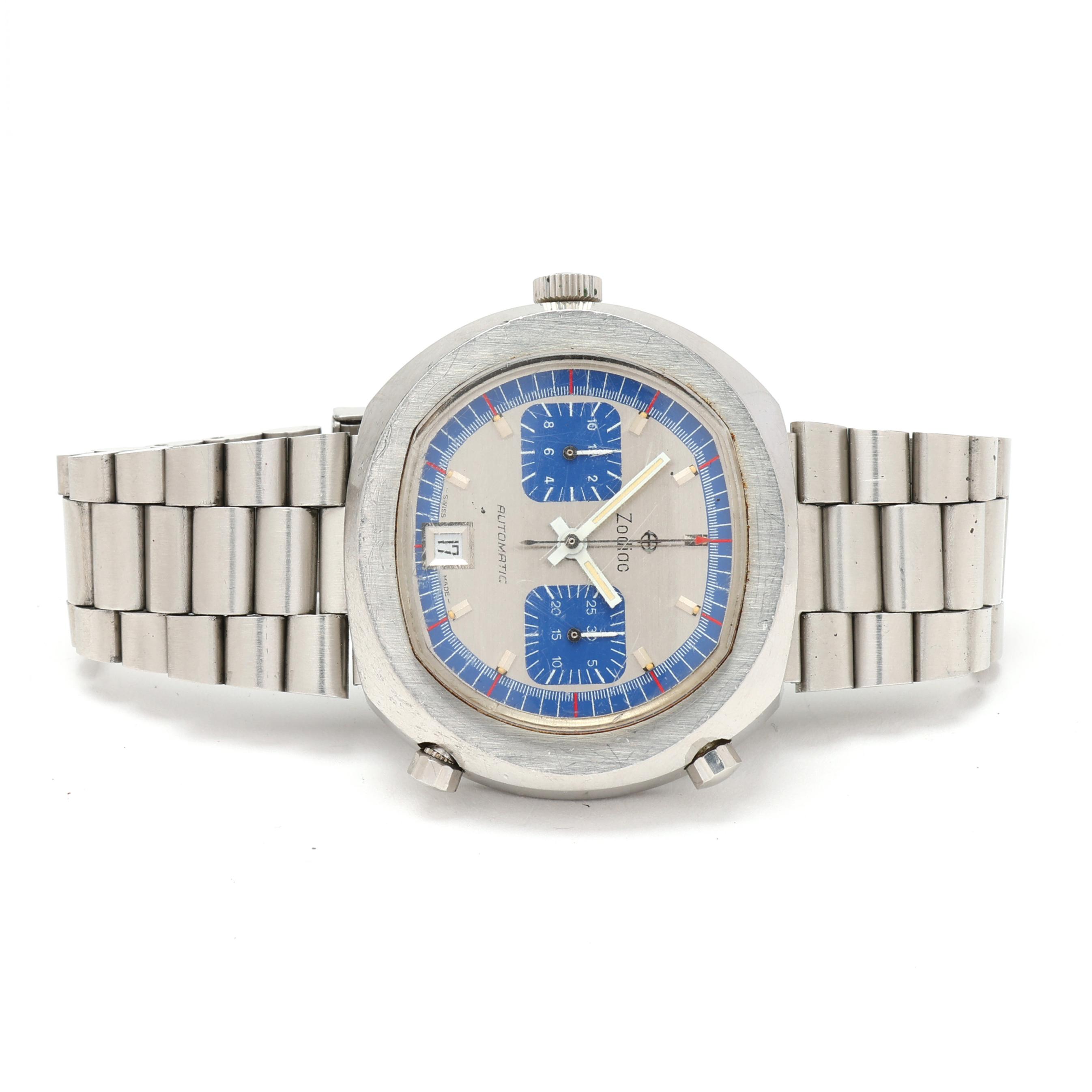 Stainless Steel Chronomatic Chronograph Watch, Zodiac (Lot 6075