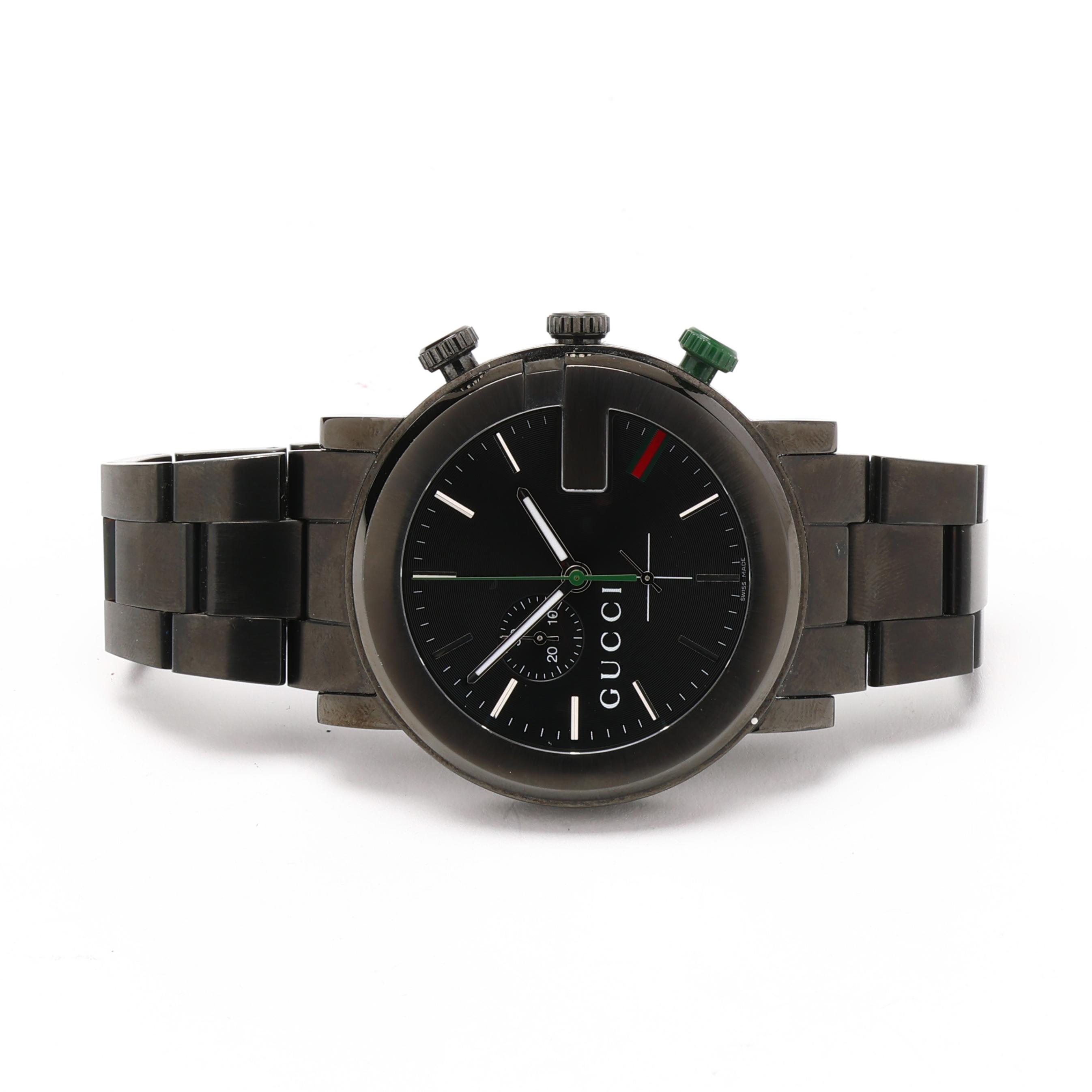 Black PVD Stainless Steel G-Chrono Watch, Gucci (Lot 6018 - Luxury