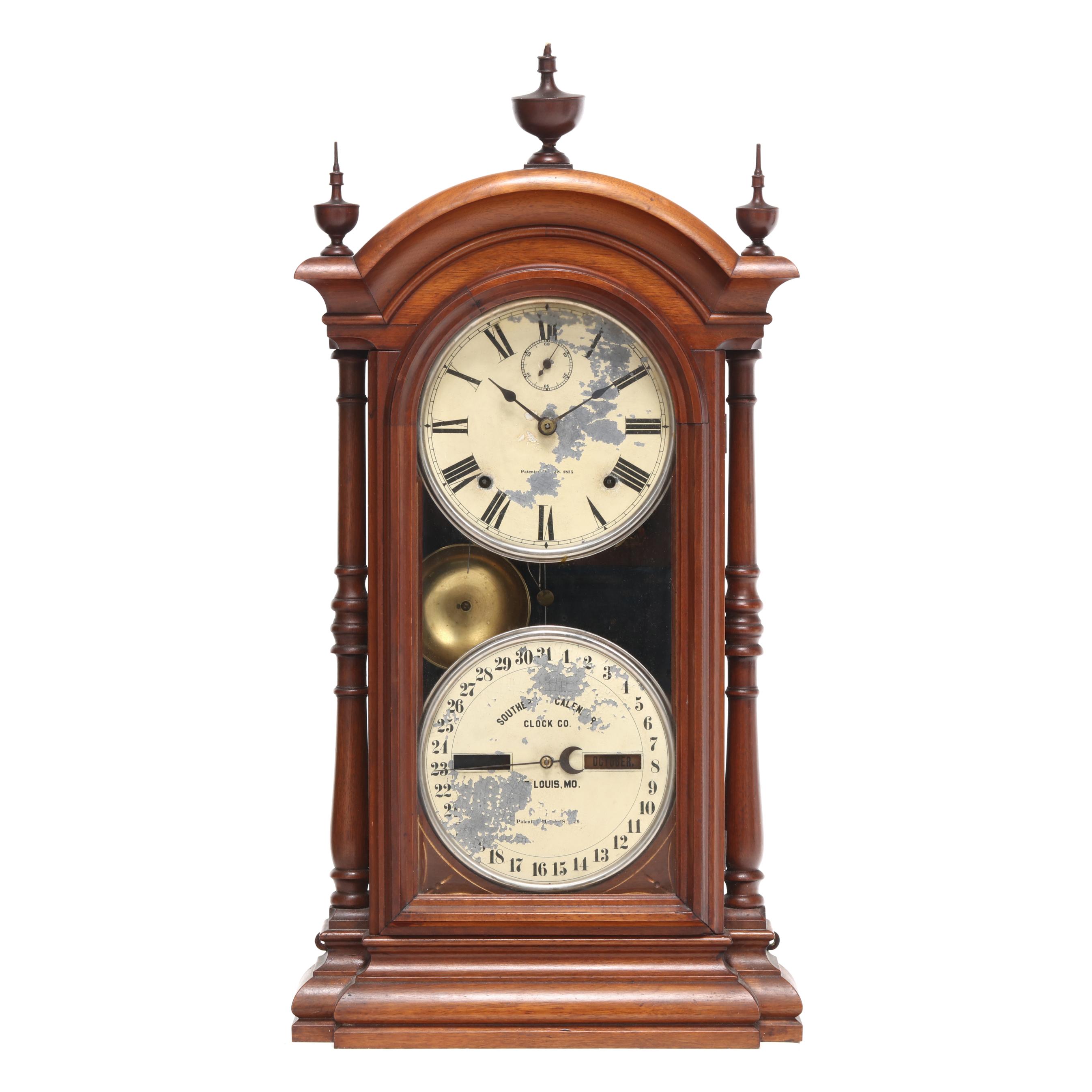 Southern Calendar Clock Co., Double Dial Fashion Clock (Lot 1103