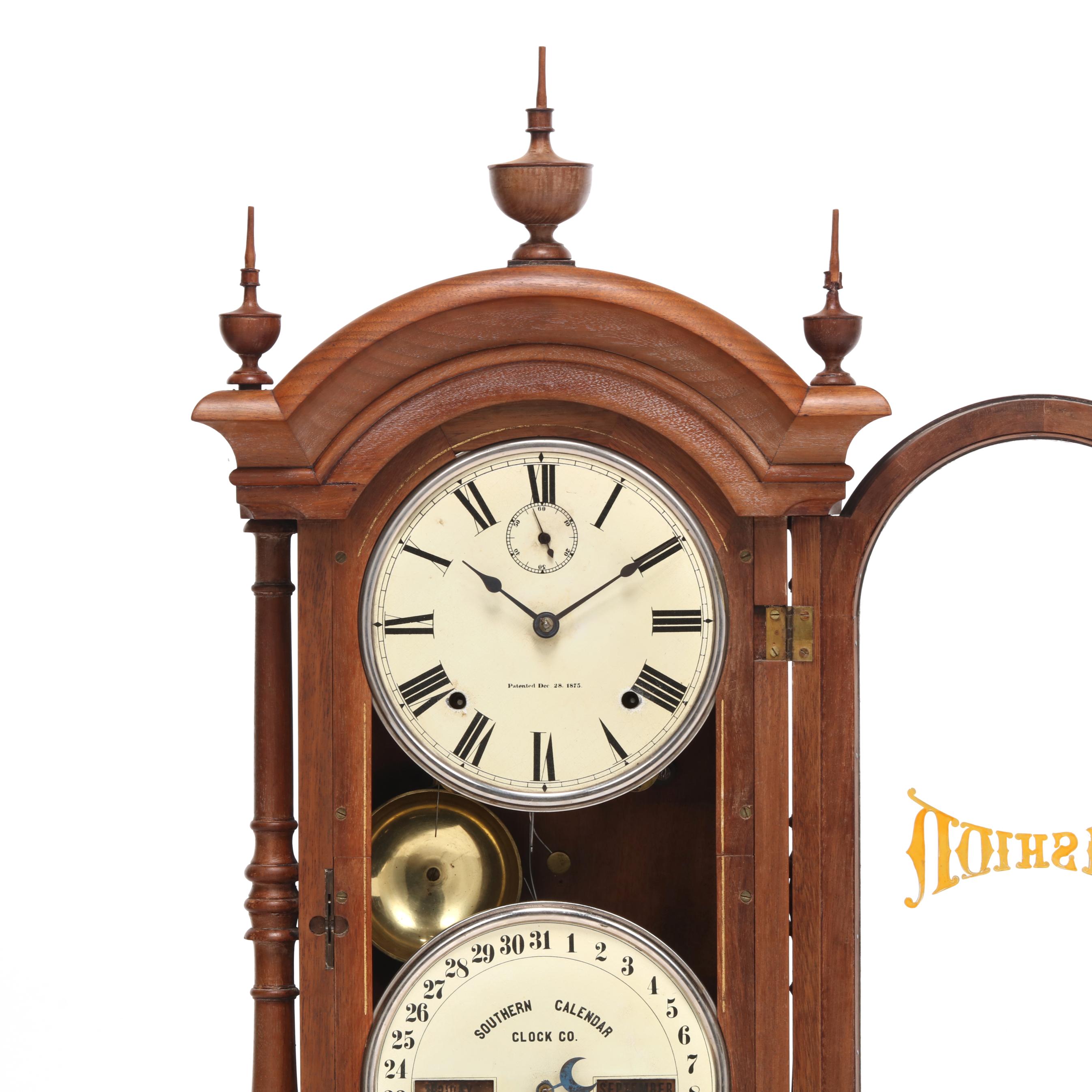 Southern Calendar Clock Co., Double Dial Fashion Clock (Lot 1101