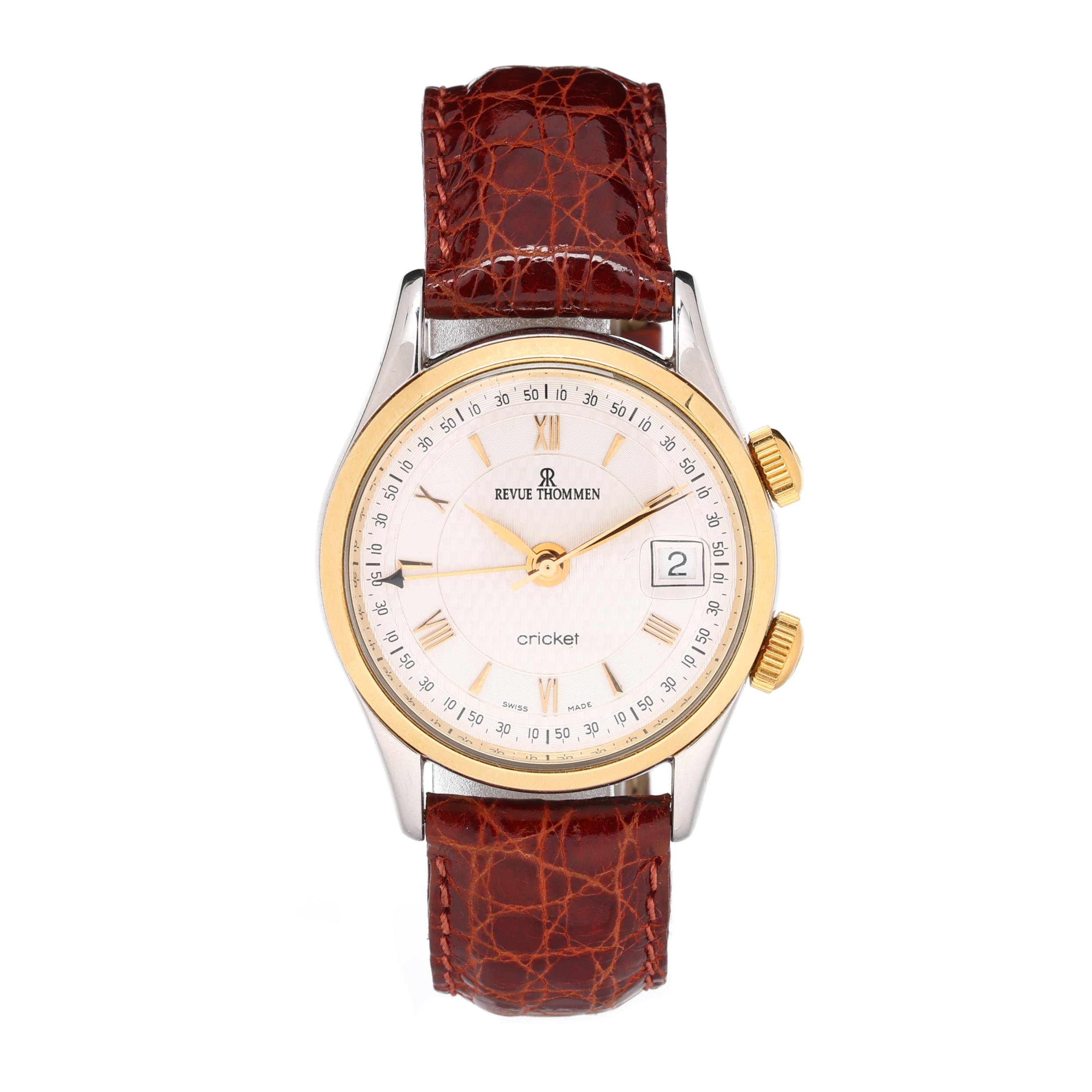 Steel and Gold Cricket 50s Style Limited Edition Watch, Revue