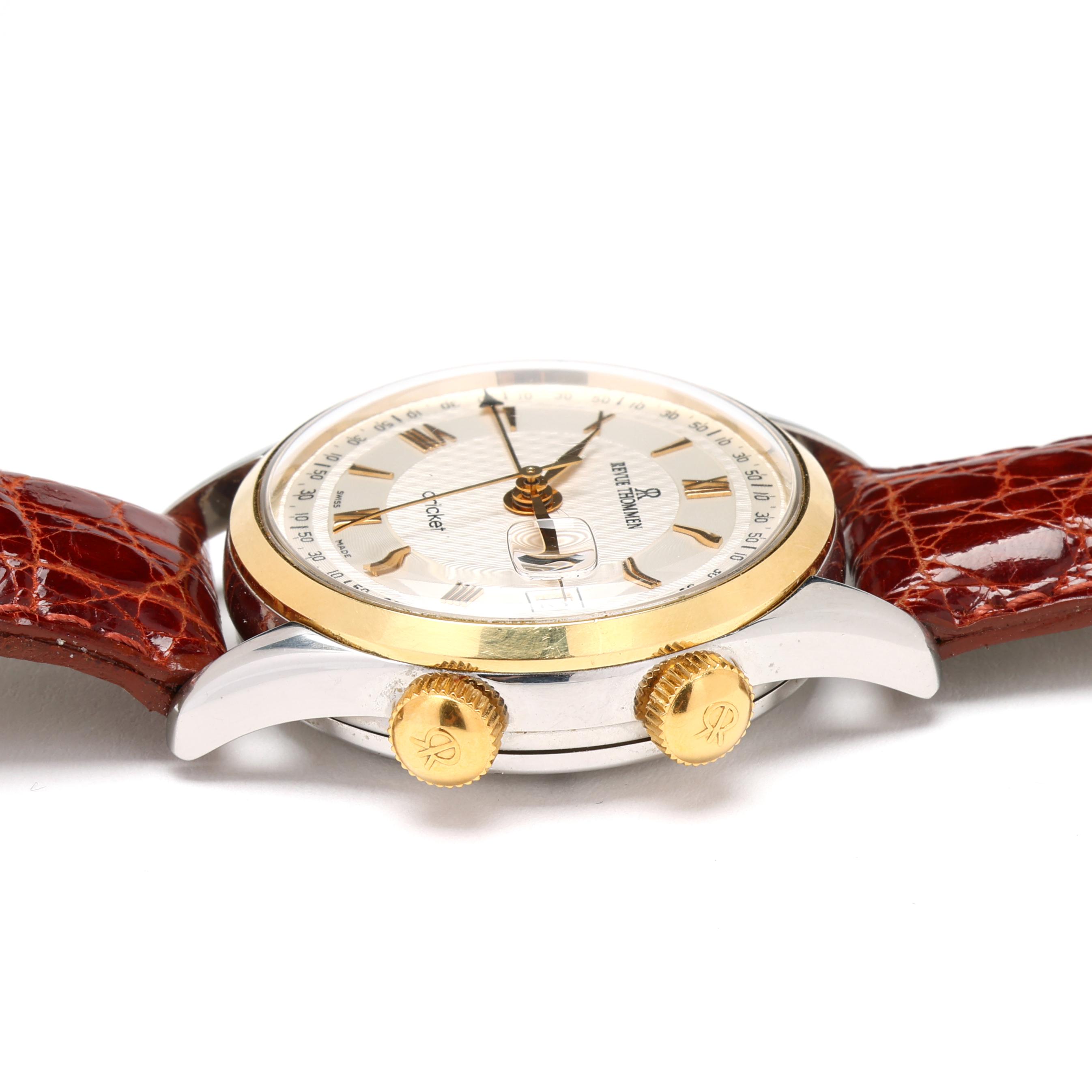 Steel and Gold Cricket 50s Style Limited Edition Watch, Revue