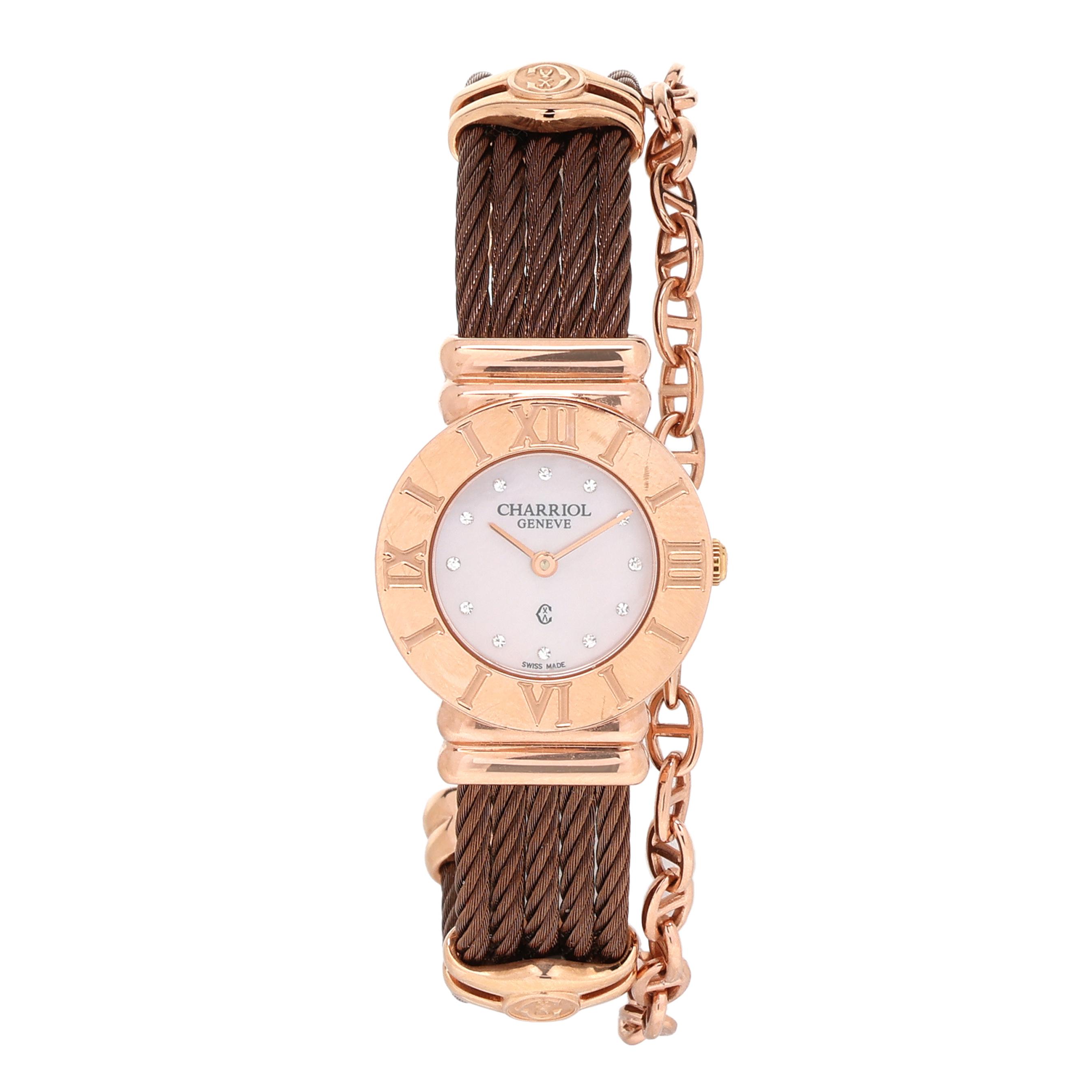 Lady's Rose-Tone Stainless Steel St Tropez Watch, Charriol (Lot