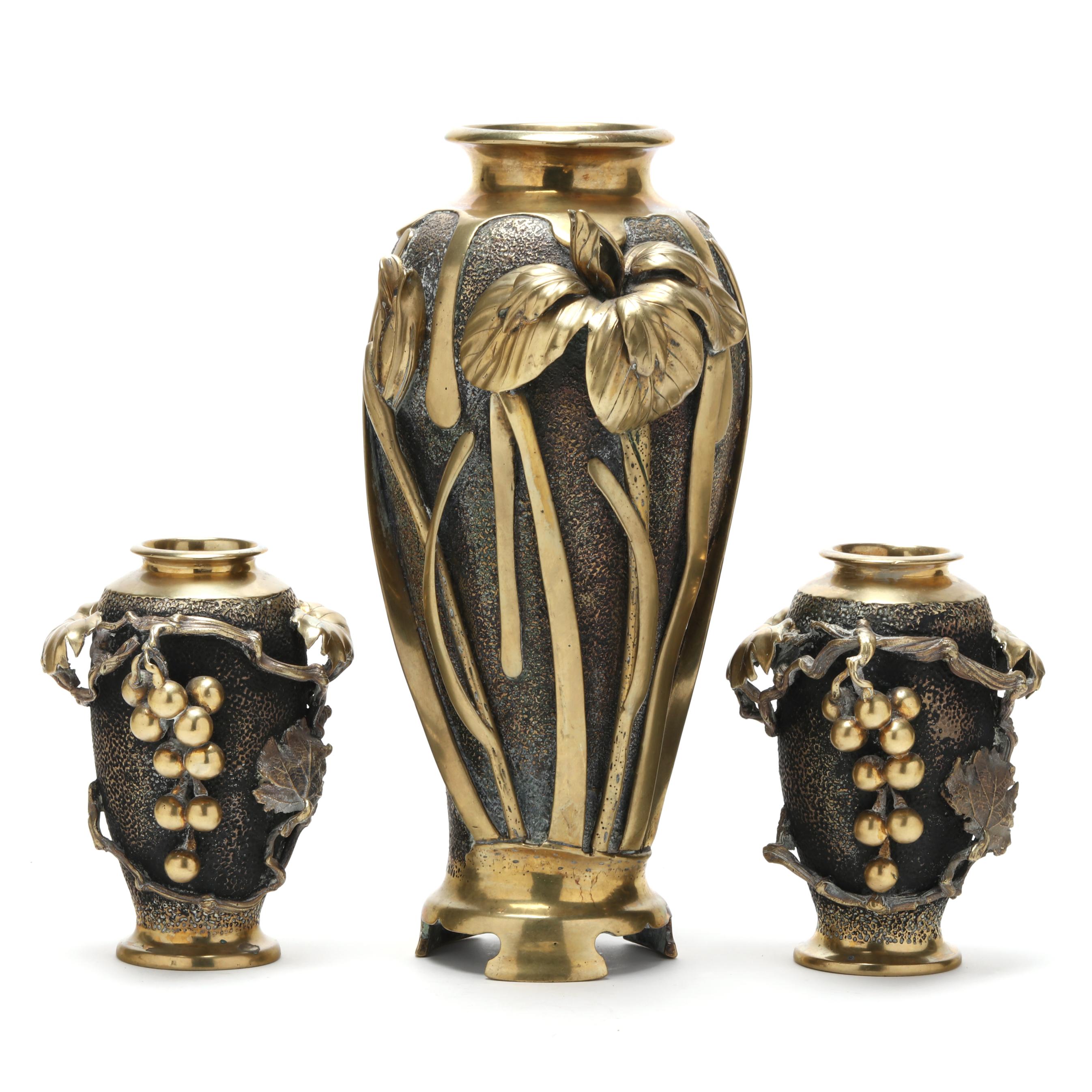 Akahori Shinpei (Japanese, 1899-1992), Three Japanese Bronze and