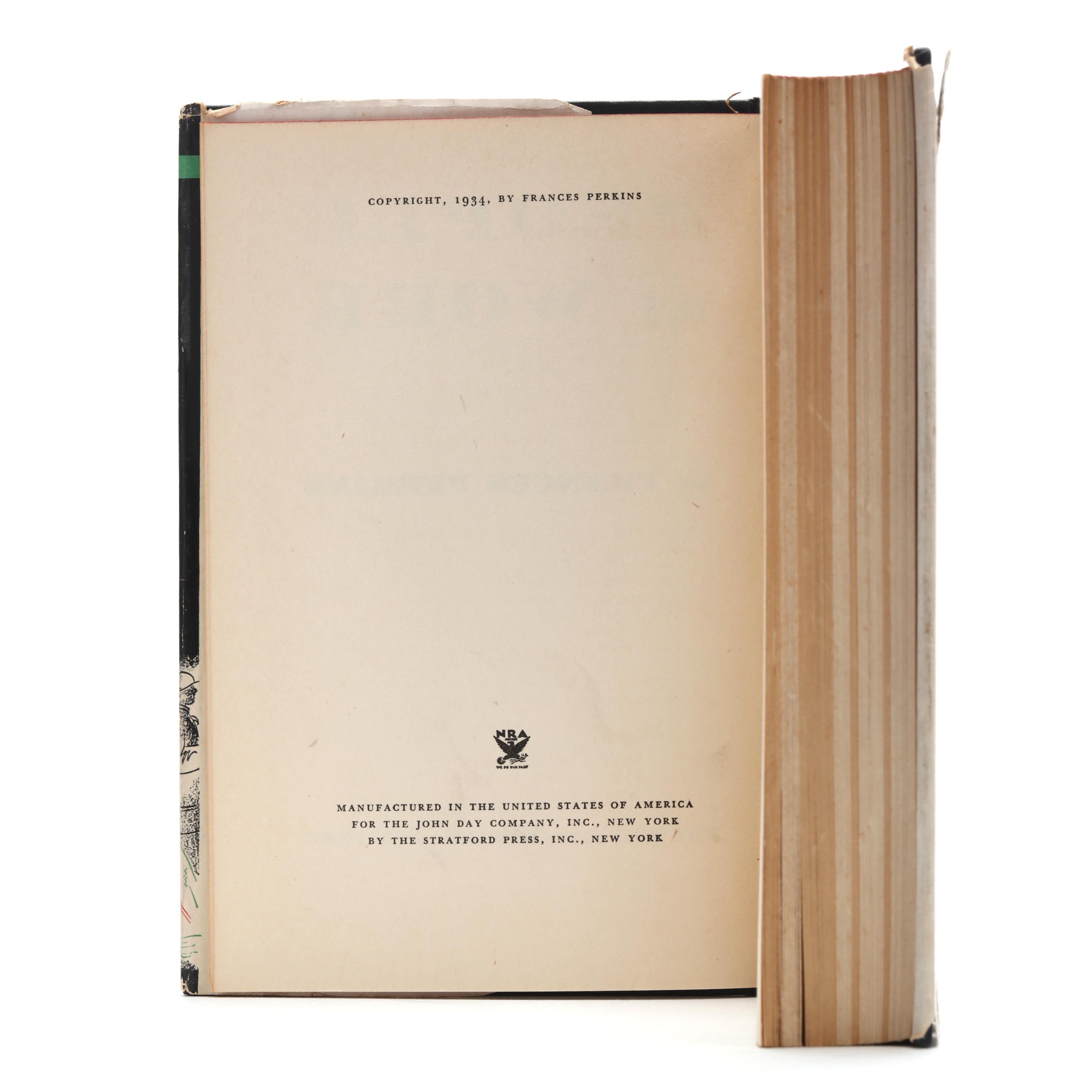 Signed First Edition of Francis Perkins's People at Work (Lot 3009