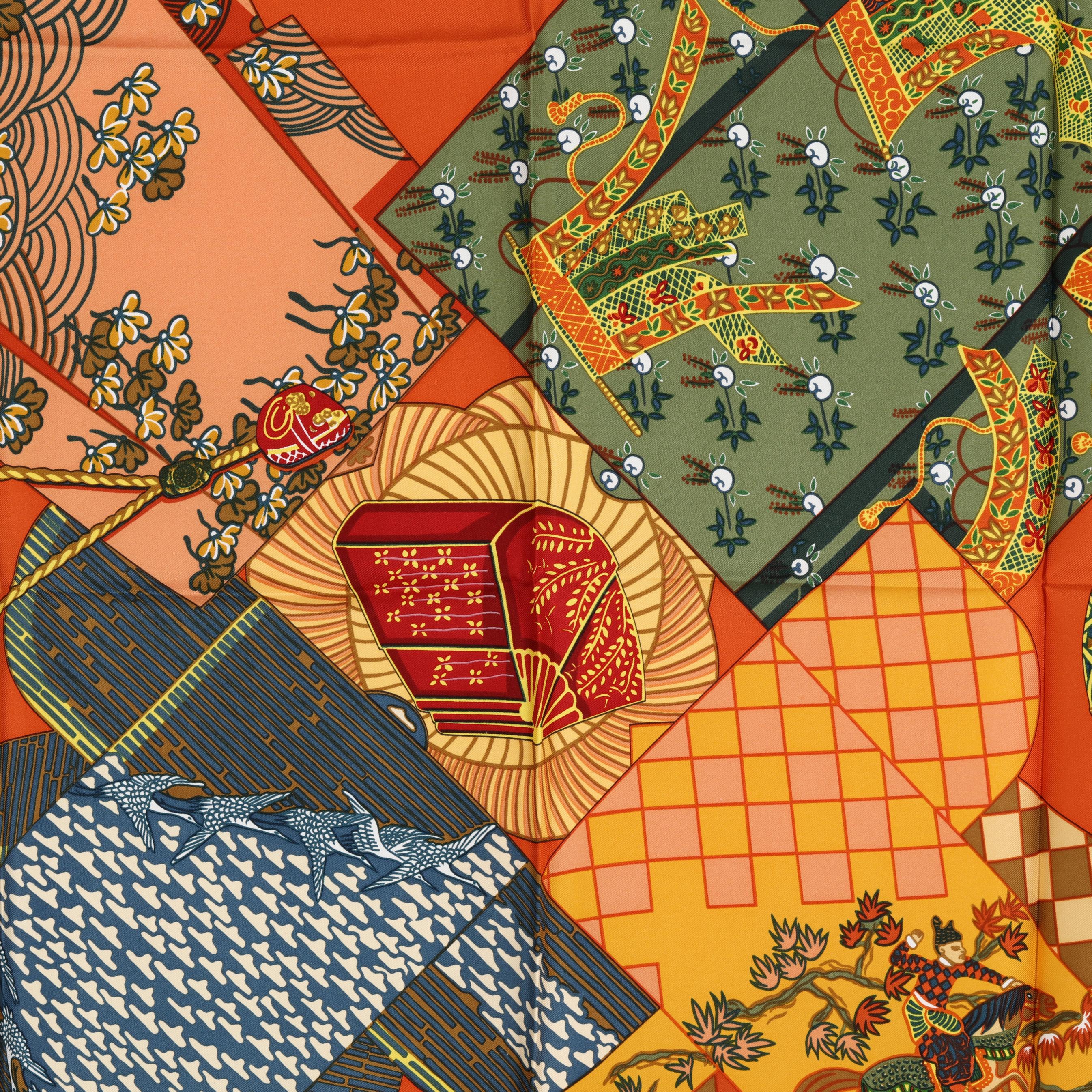 Silk Kimonos et Inros Scarf, Hermès (Lot 2060 - Estate Jewelry