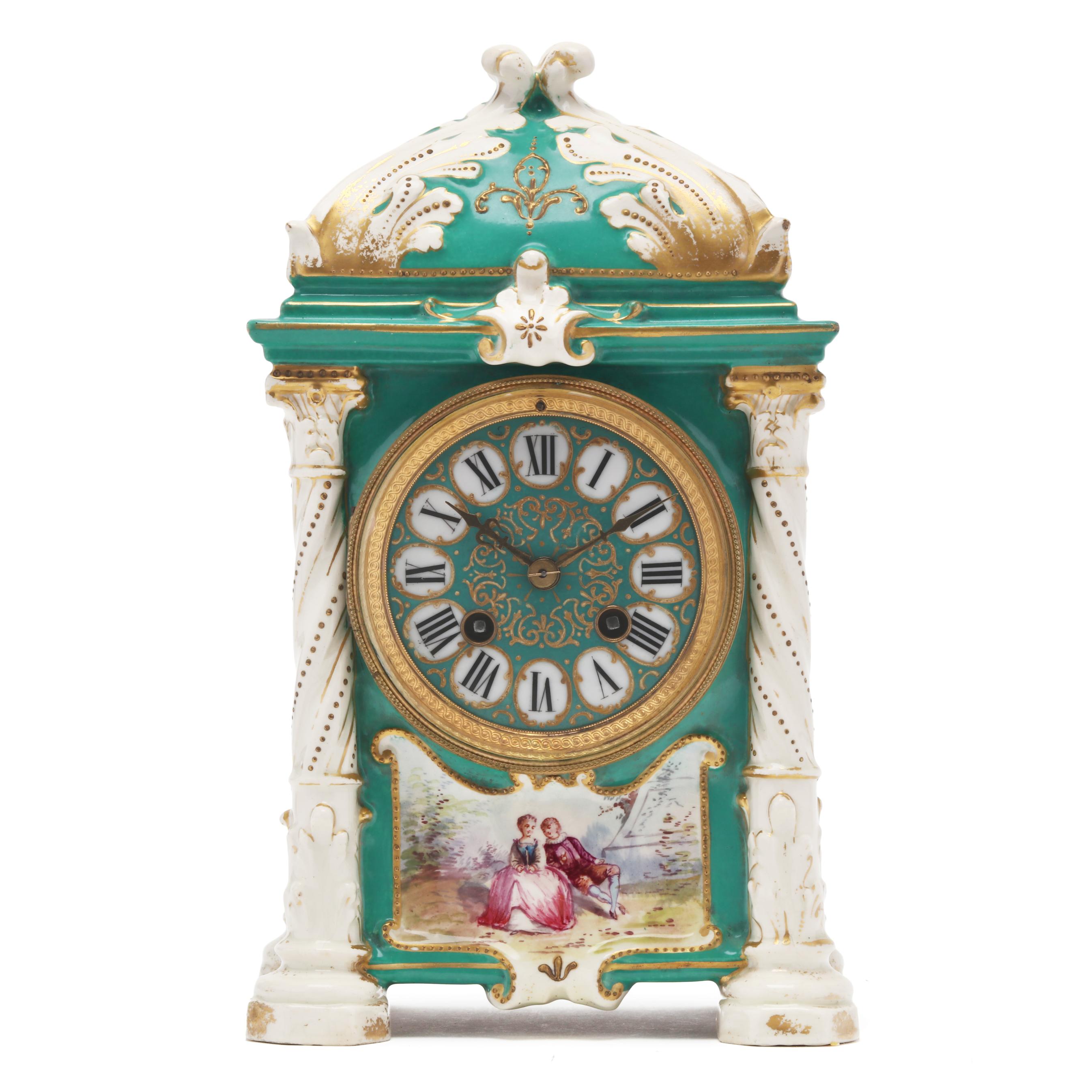 Japy Freres & Cie, French Porcelain Mantel Clock (Lot 1296