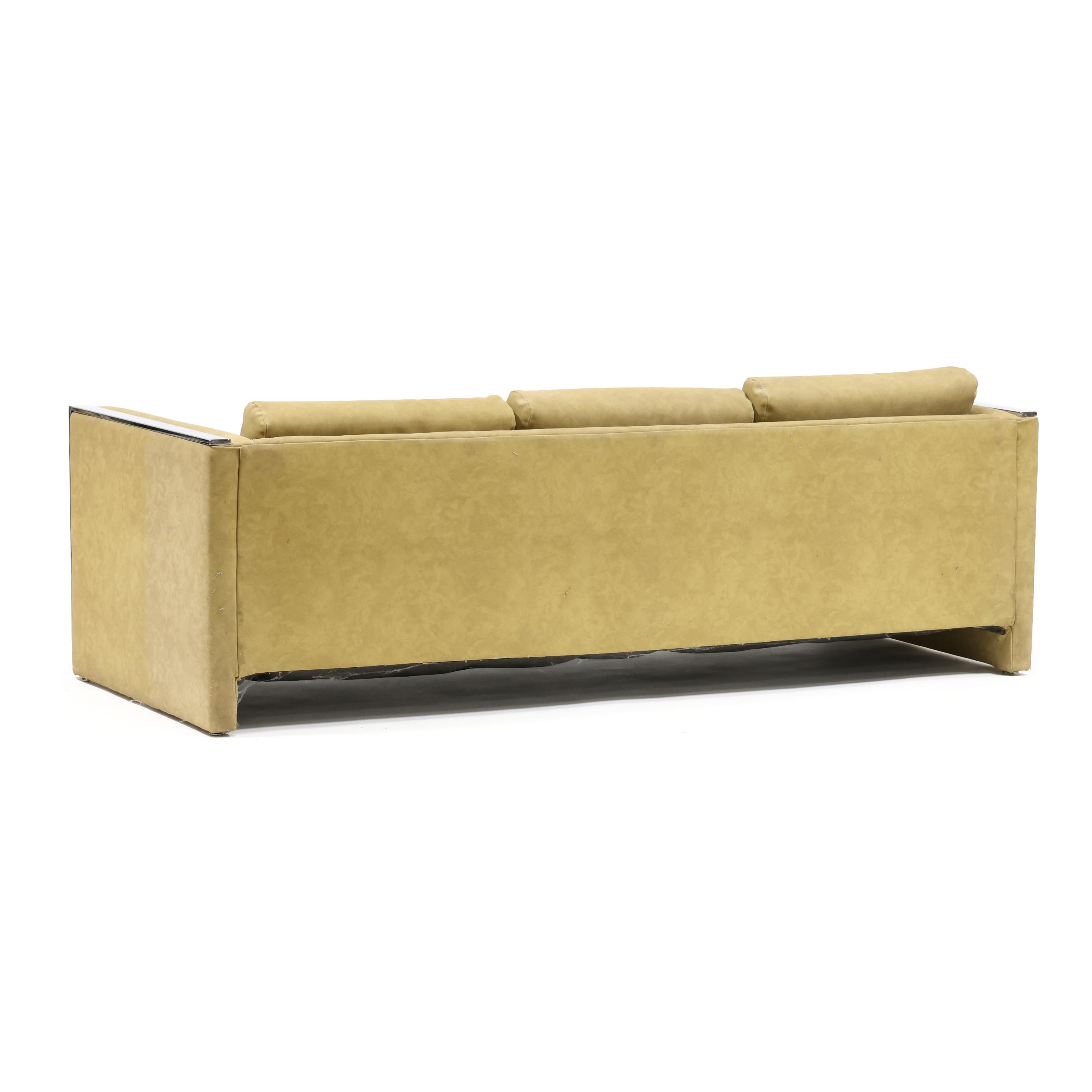 attributed Milo Baughman, Vintage Chrome Framed Sofa (Lot 6150