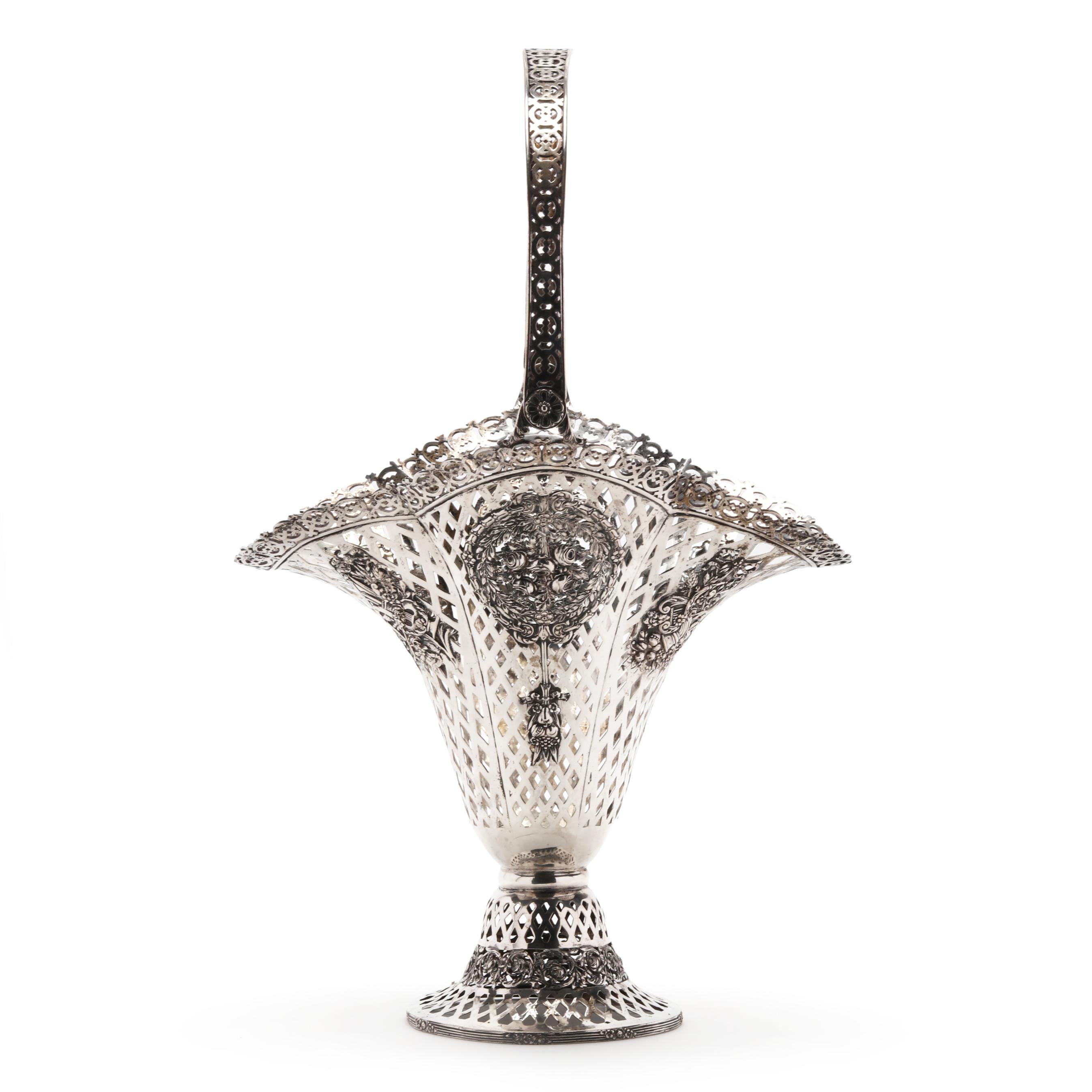 German Silver Bride's Basket, Mark of Ferdinand C. Henzler (Lot