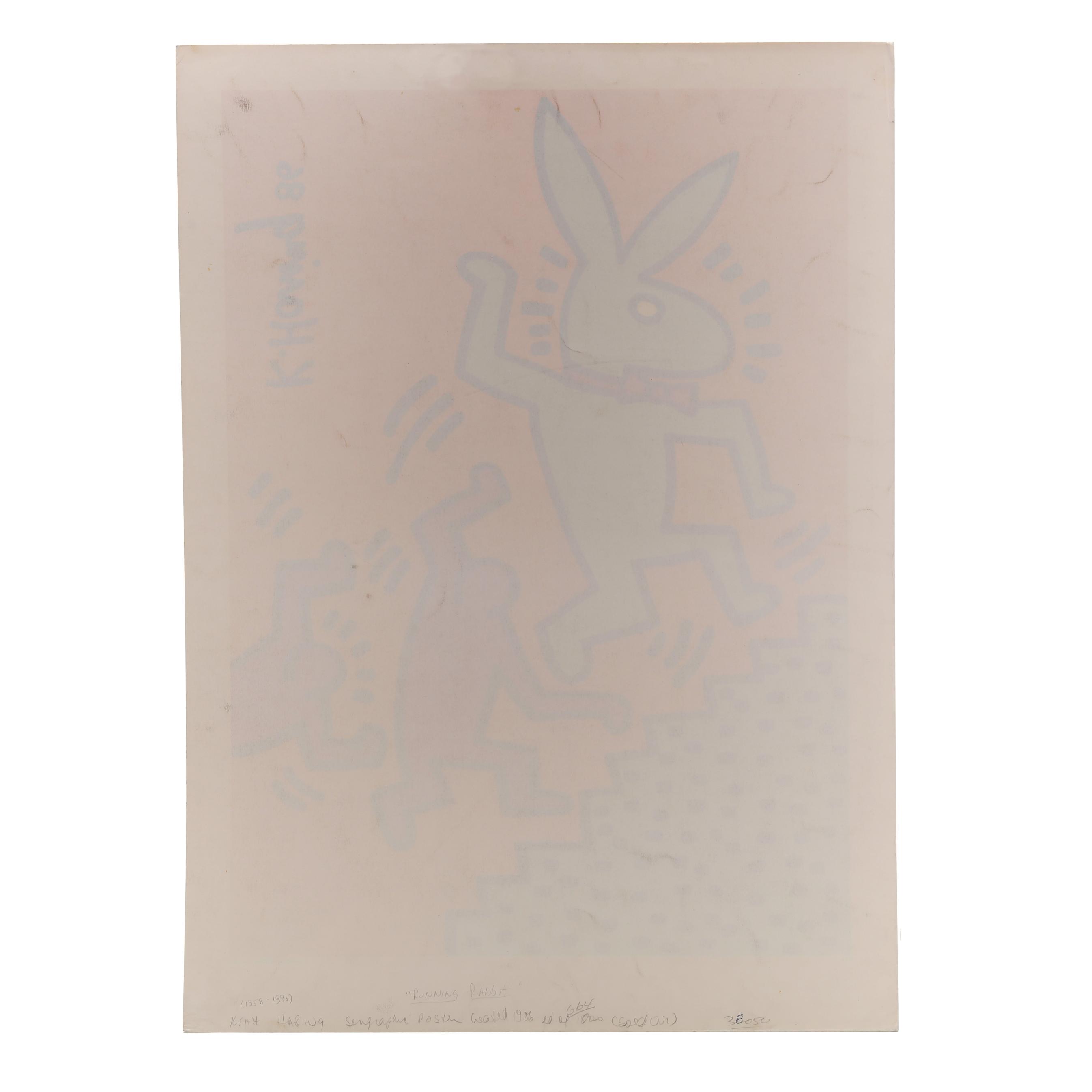 Keith Haring (American, 1958-1990), Bunny on the Run (Lot 7055