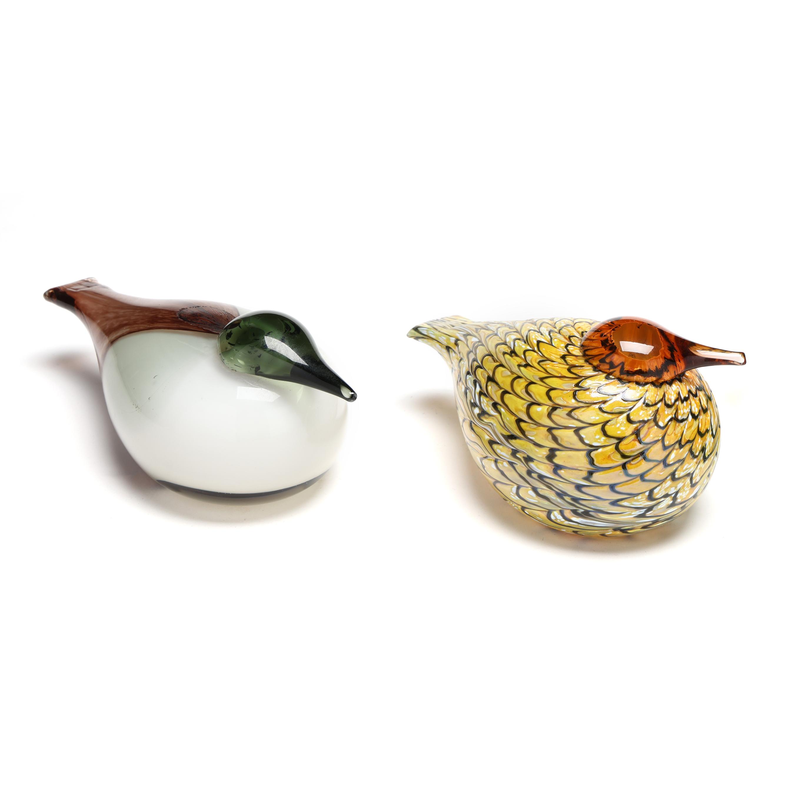 Oiva Toikka (Finland, 1931-2019), Five Art Glass Birds (Lot 6212
