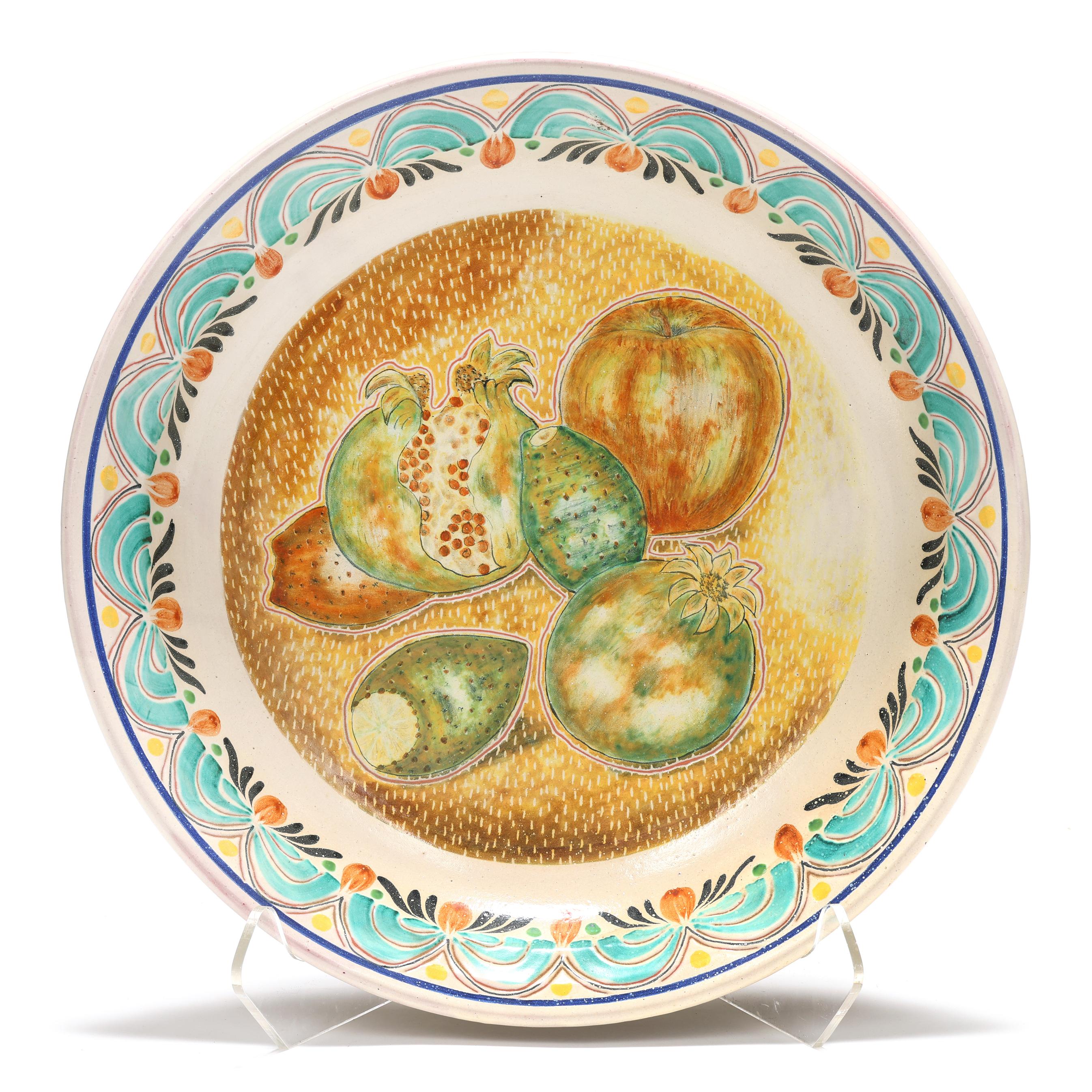 y*4様 GAZIANO&GIRLING FRESCO UK5 1/2 ベルジャ Gorky Gonzales (Mexico, 1939-2017), Large Majolica Charger (Lot