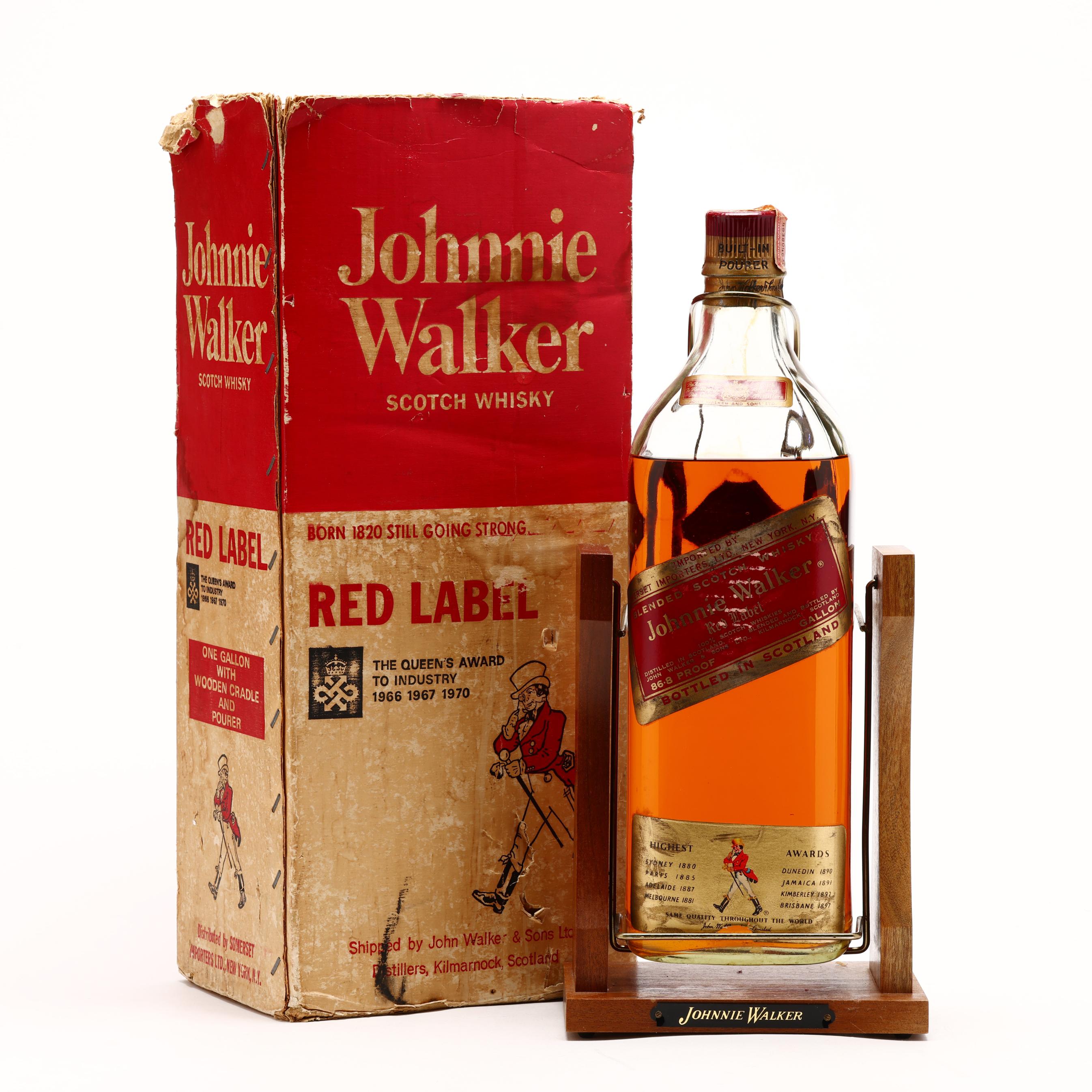 Johnnie Walker Blended Scotch Whisky, Red Label (1 Gallon) (Lot