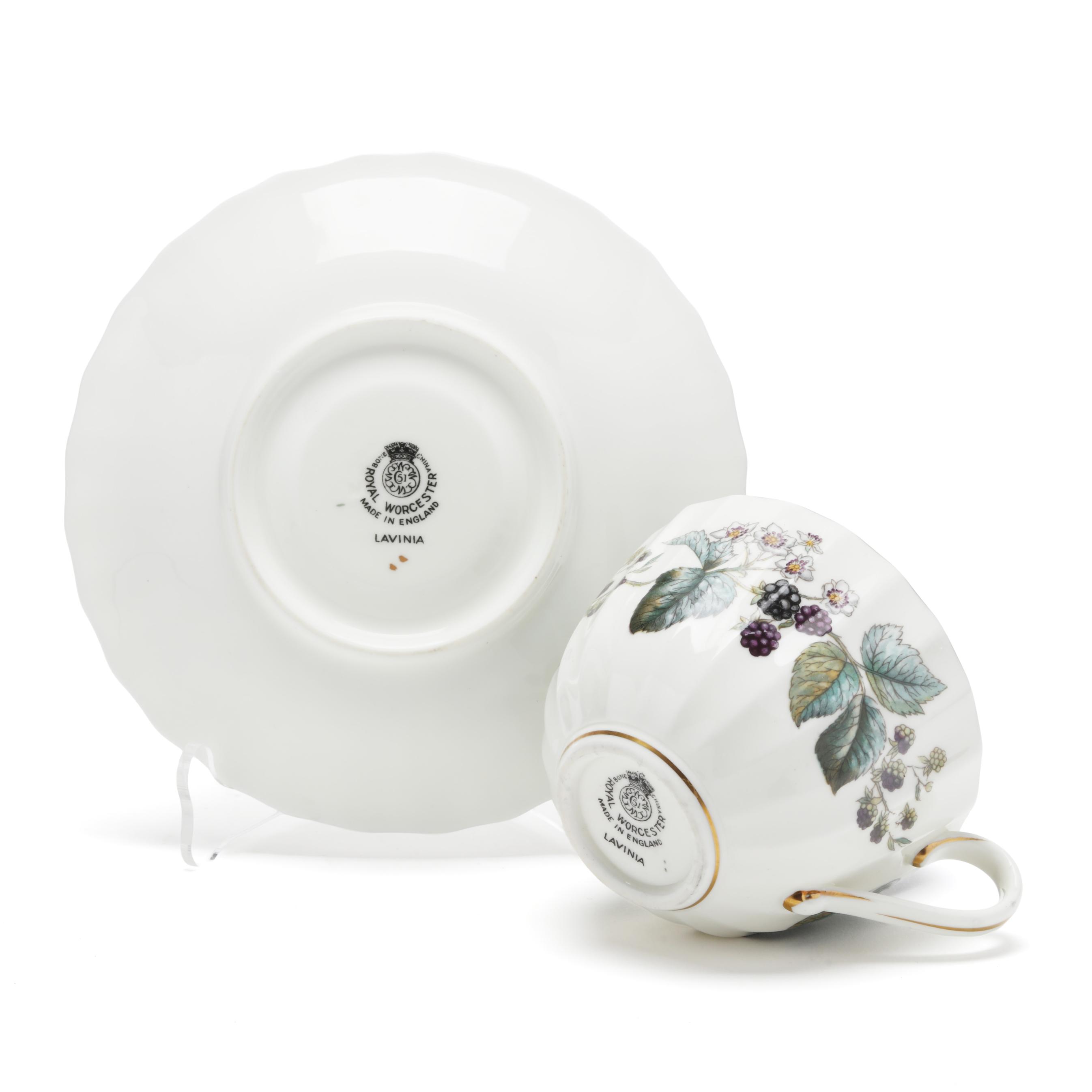 Royal Worcester, Large Set of Lavinia China Dinnerware (Lot 1019