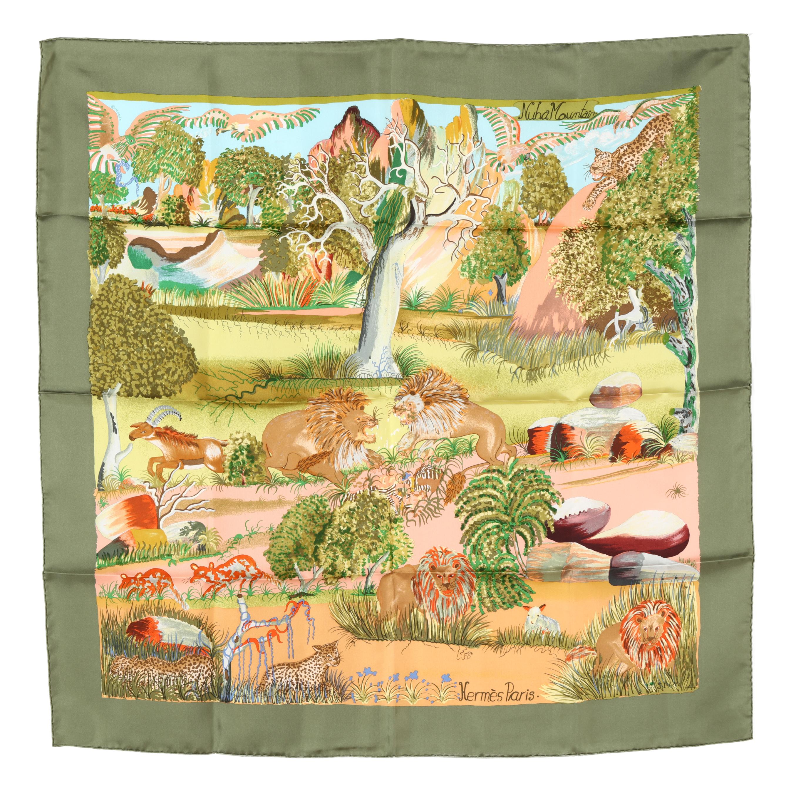 Silk Nuba Mountain Scarf, Hermès (Lot 3359 - Estate Jewelry