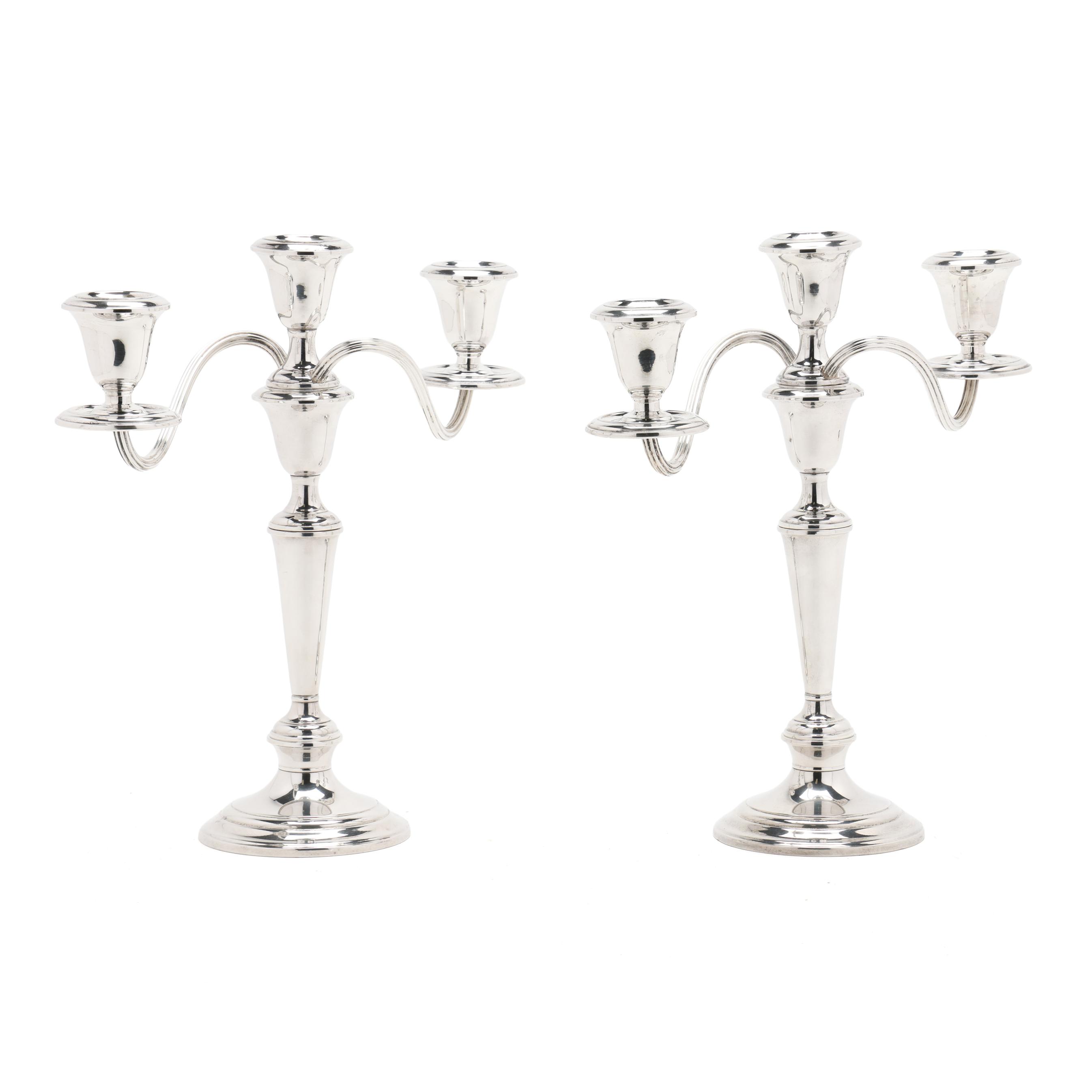 Pair of Gorham Sterling Silver Candelabra (Lot 3238 - Fine Silver