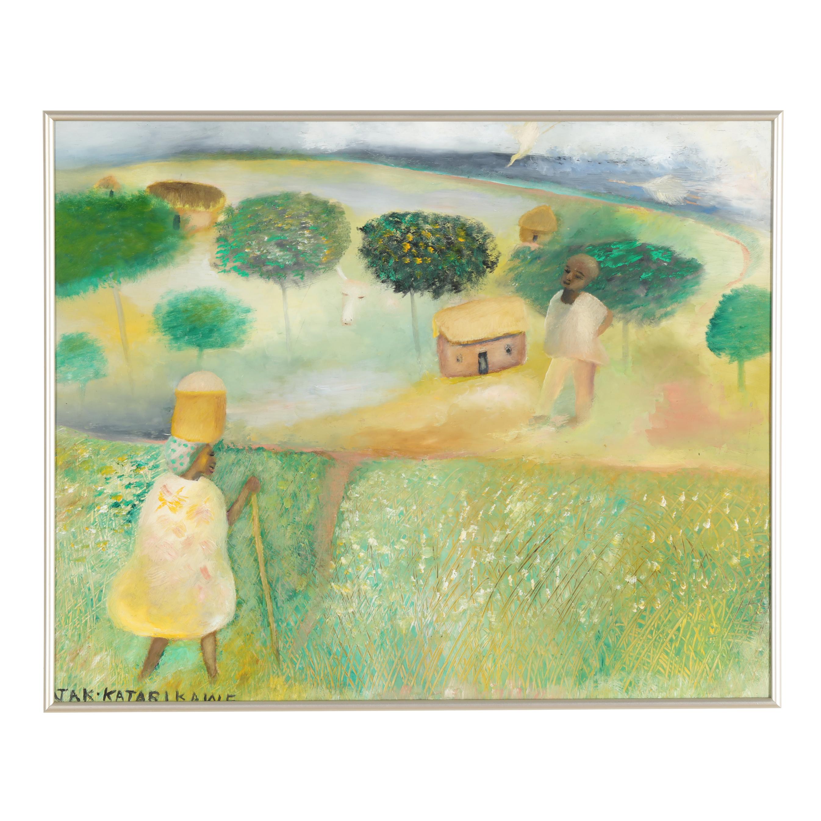 Jak Katarikawe (Ugandan, 1940-2018), Jak's Village (Lot 1157 - May