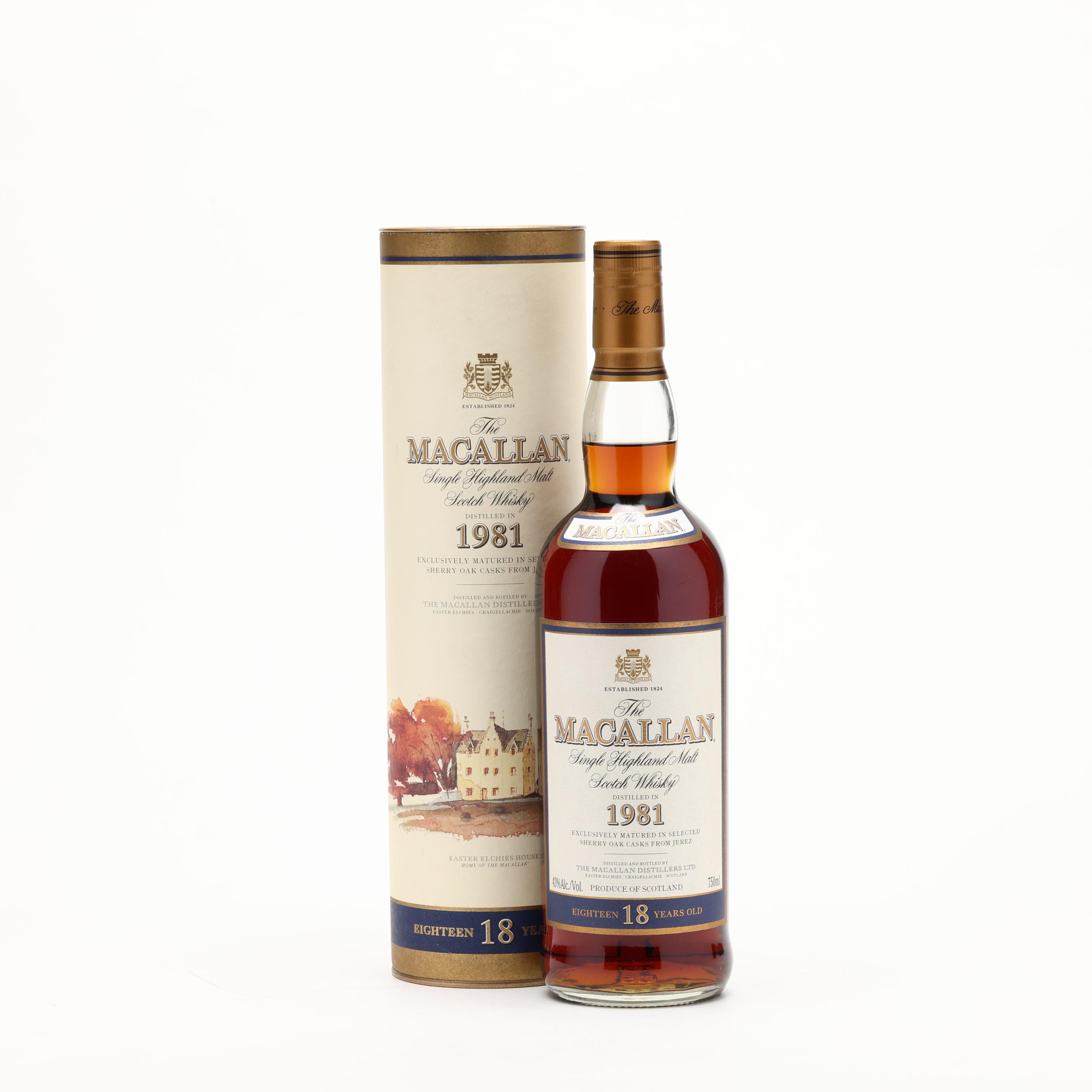 Macallan 1981 18 Year Single Malt Scotch Whisky (1 BT) (Lot 5065