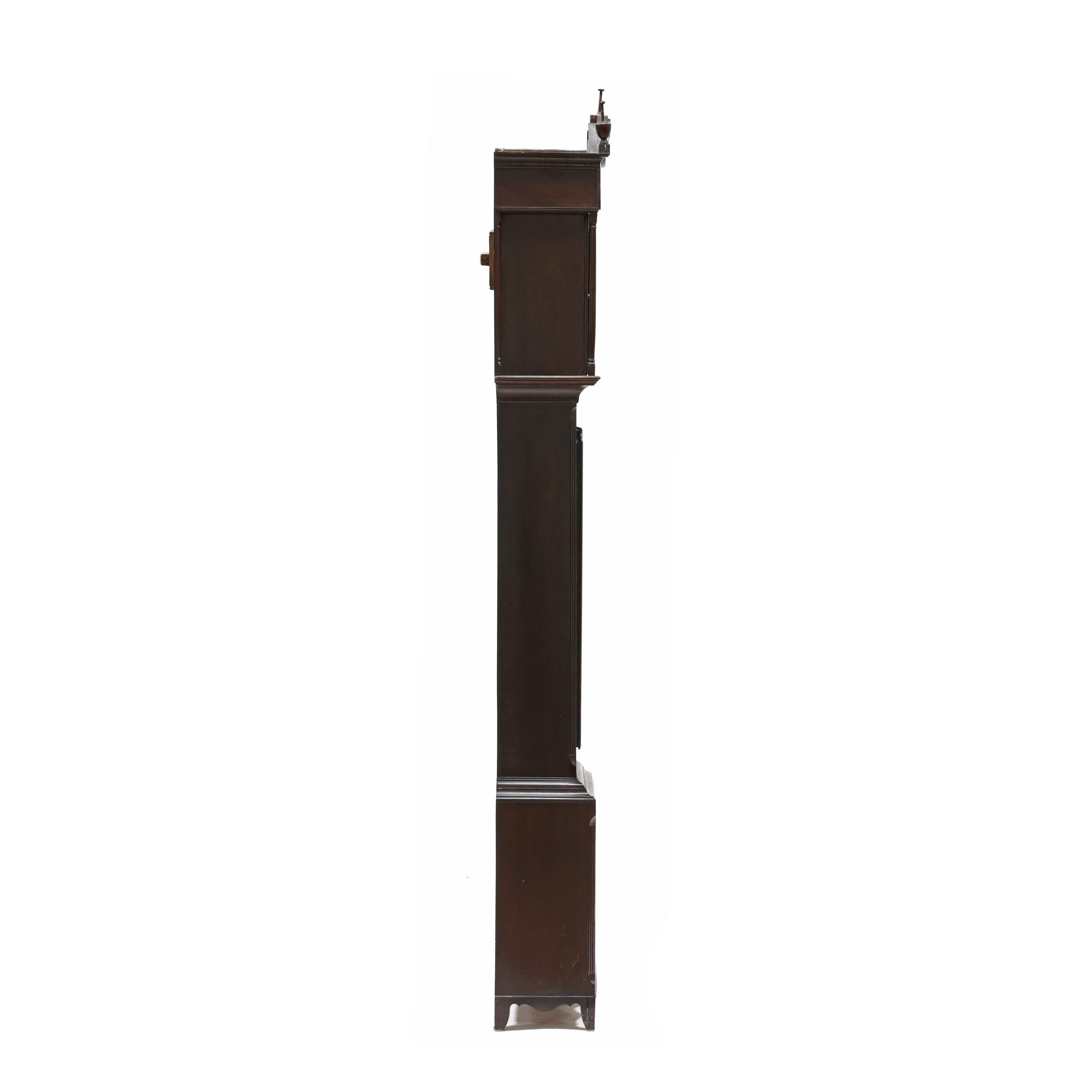 American Hepplewhite Cherry Tall Case Clock, Philadelphia Family