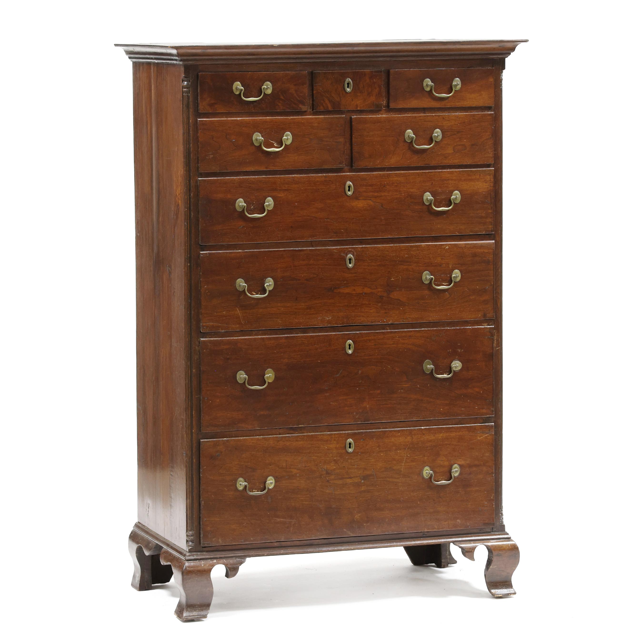 Mid-Atlantic Chippendale Walnut Tall Chest of Drawers (Lot 7041