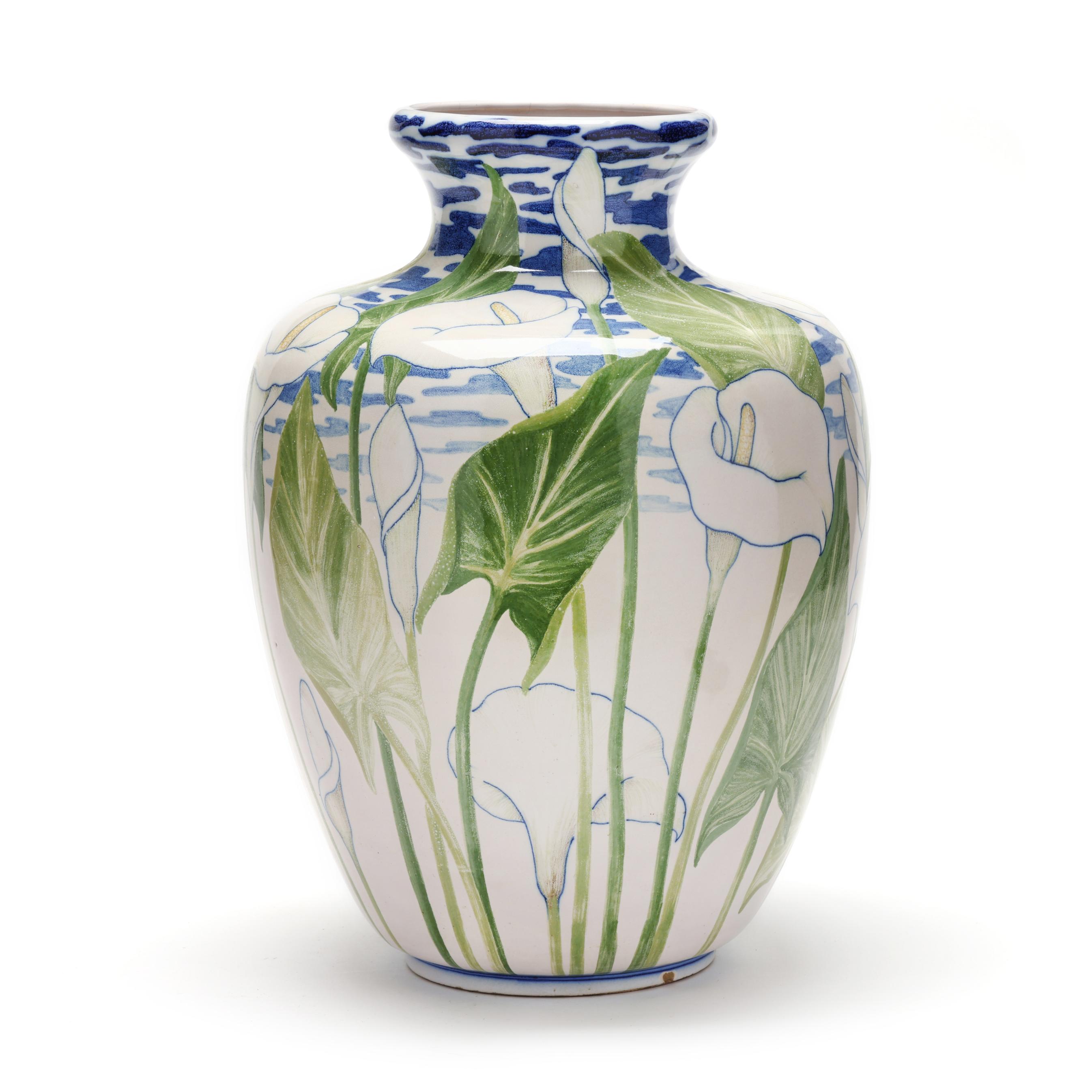 Galileo Chini (Italian, 1873-1956), Rare Large Calla Lily Vase