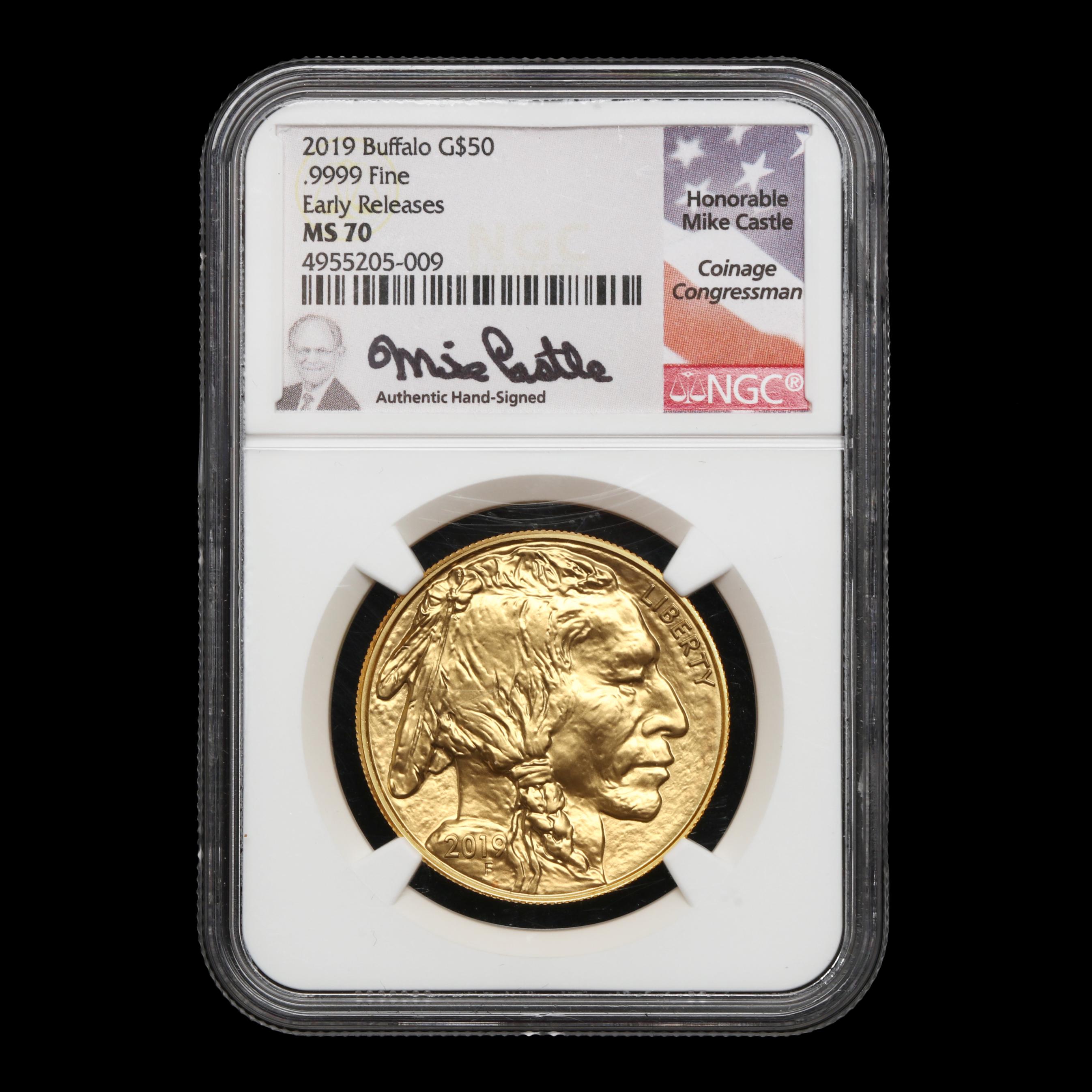 2019-W Buffalo Gold $50, Early Releases, NGC MS70 (Lot 2013