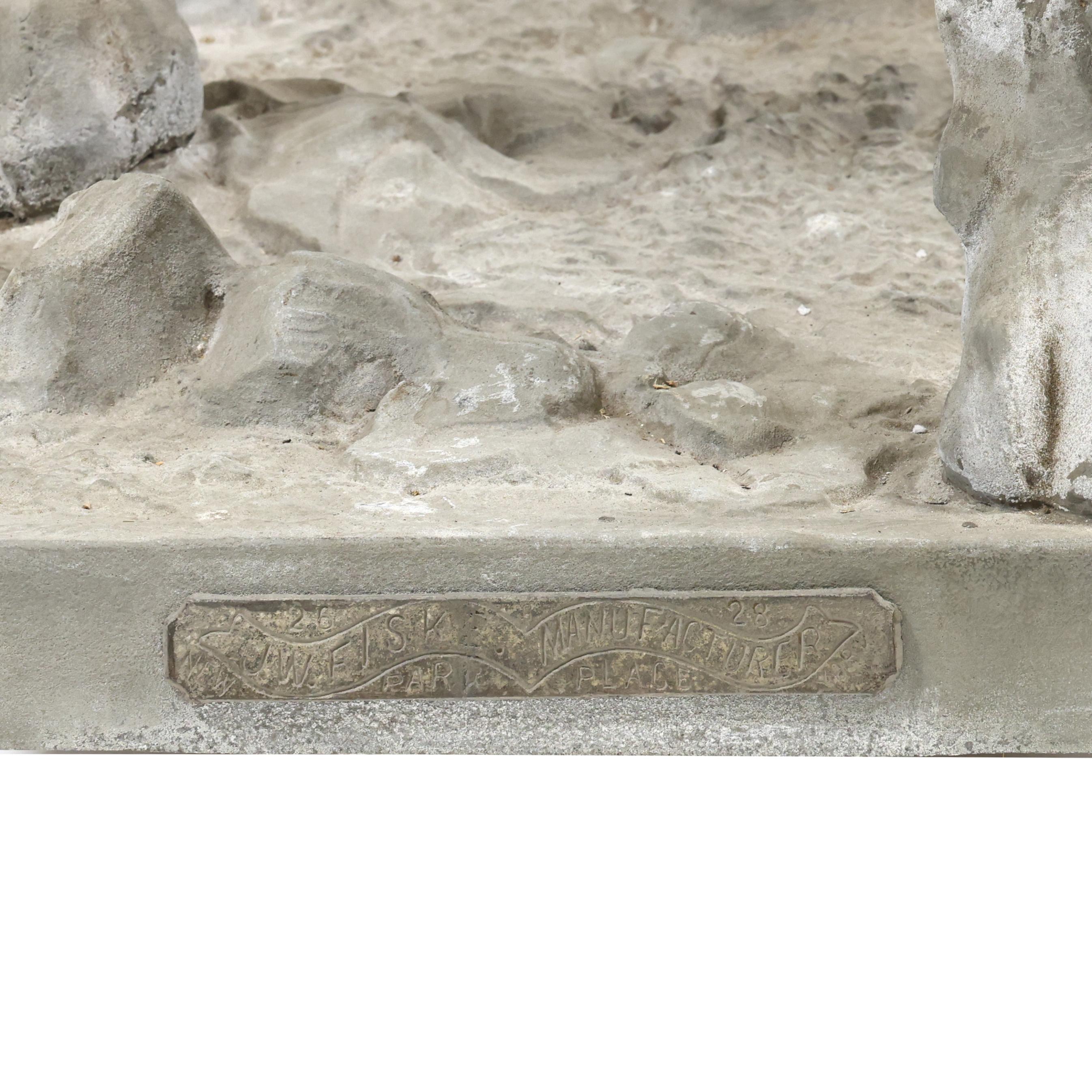 J.W. Fiske Manufacturer, American Zinc Statue of Morley's Dog (Lot