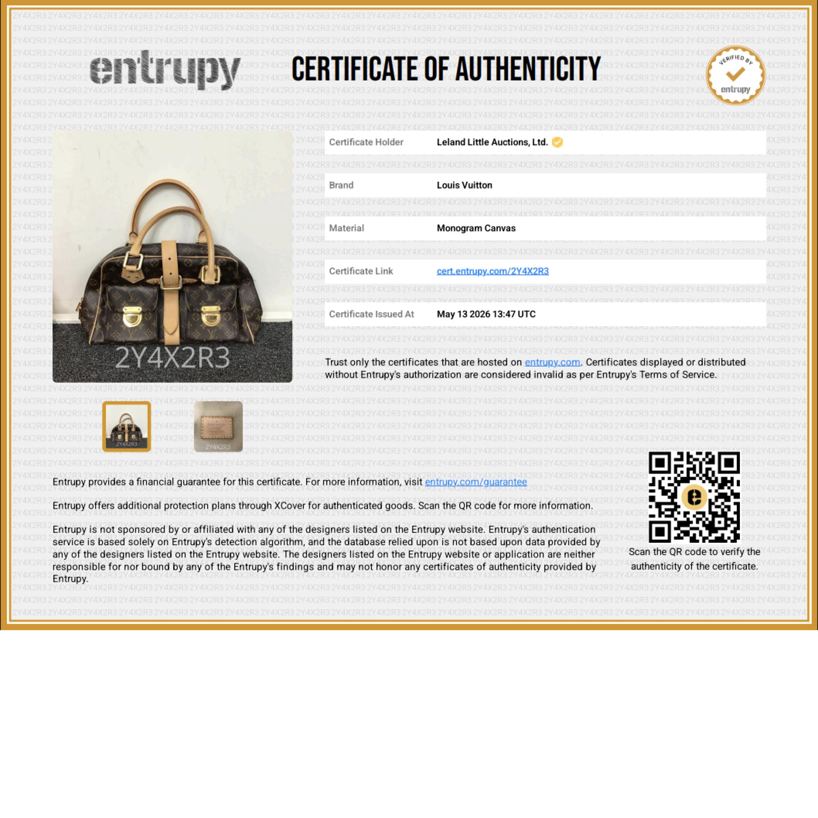 Brown Monogram Canvas Manhattan GM Handbag, Louis Vuitton (Lot