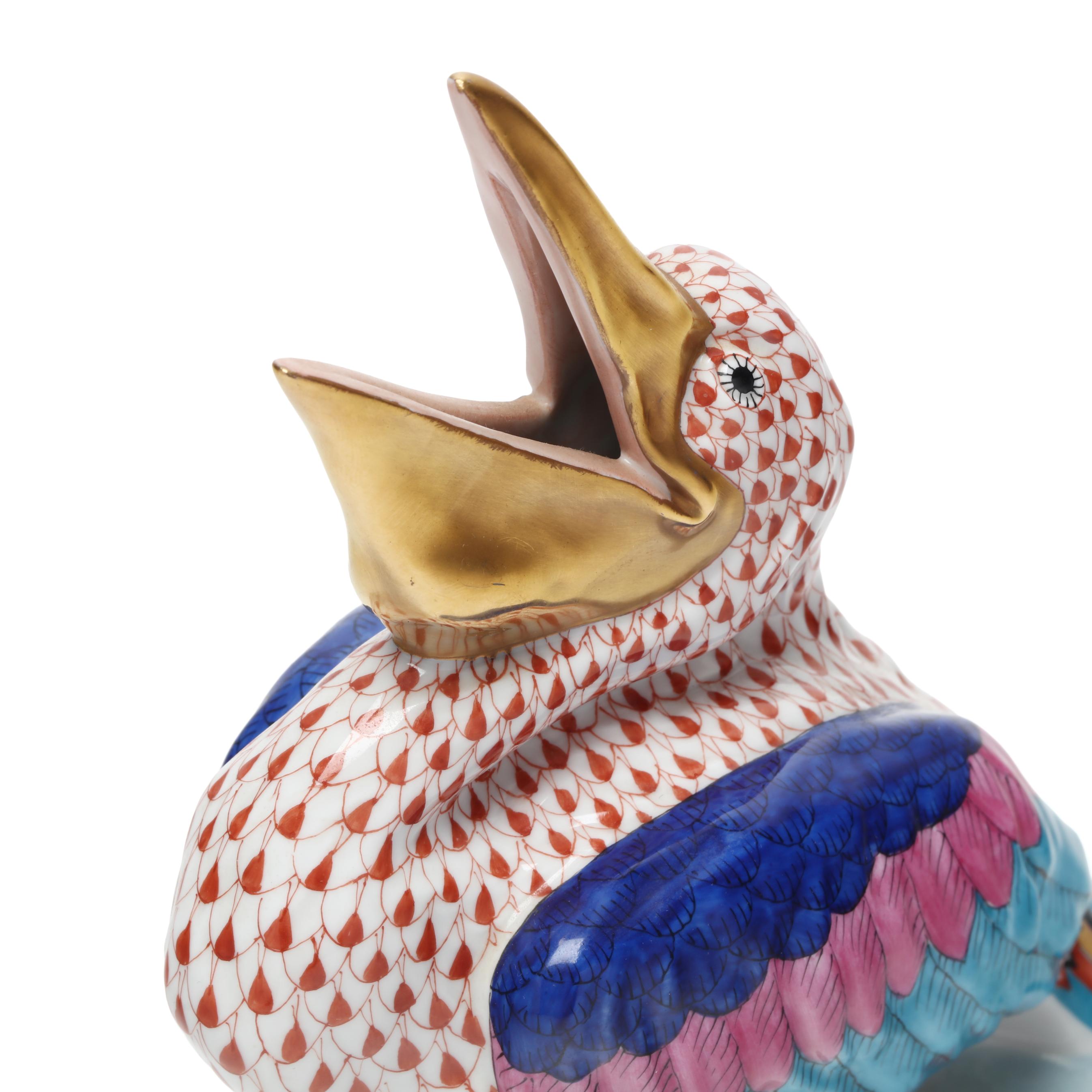 A Large Herend Fishnet Pelican (Lot 5255 - June Estate AuctionJun